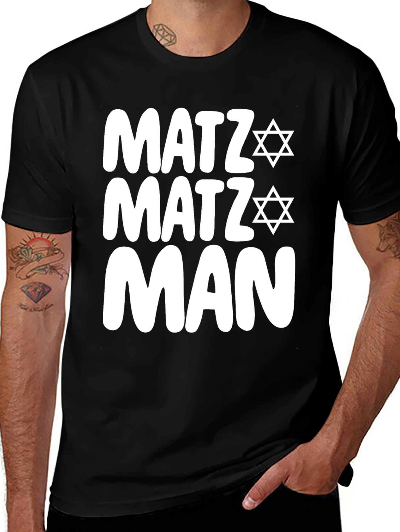 Matzah Man Graphic T-Shirt - Jewish Holiday Tee