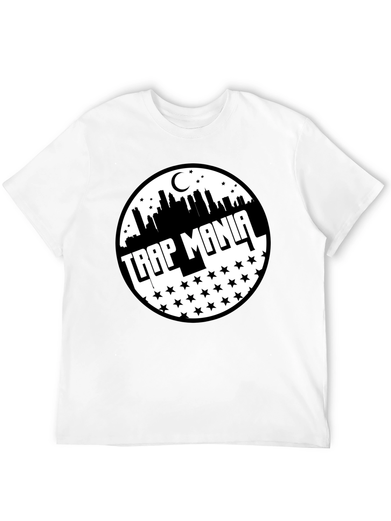 Trap Mania Graphic Tee - Cityscape Star Design