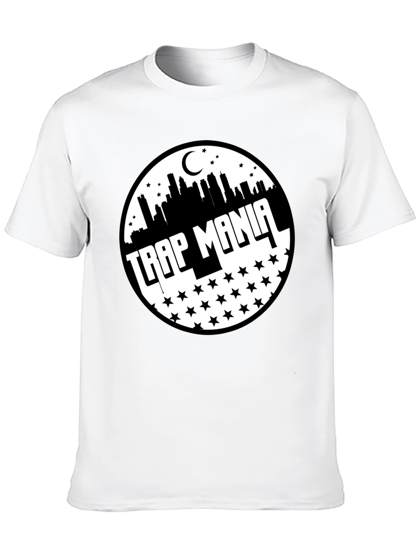 Trap Mania Graphic Tee - Cityscape Star Design