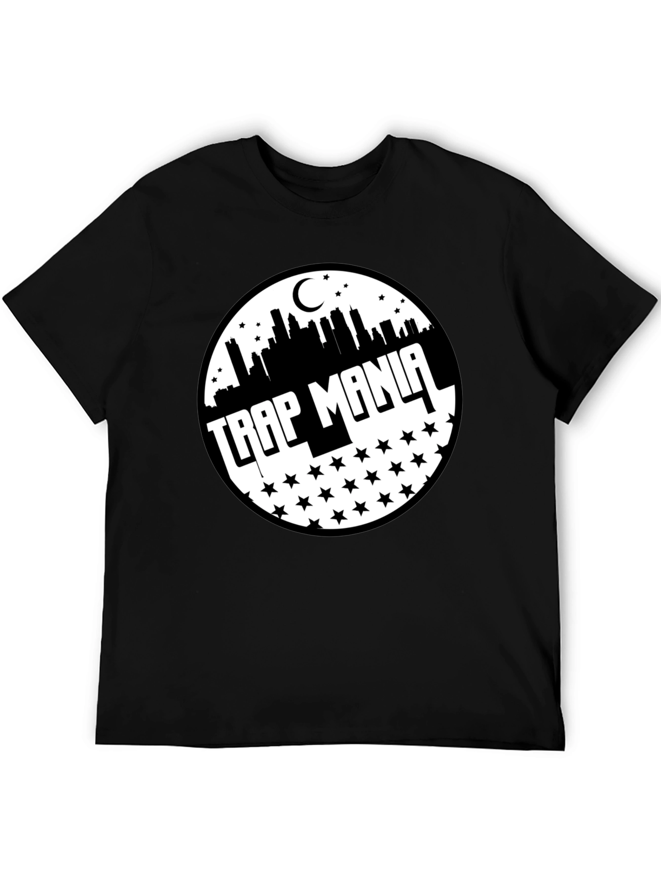 Trap Mania Graphic Tee - Cityscape Star Design