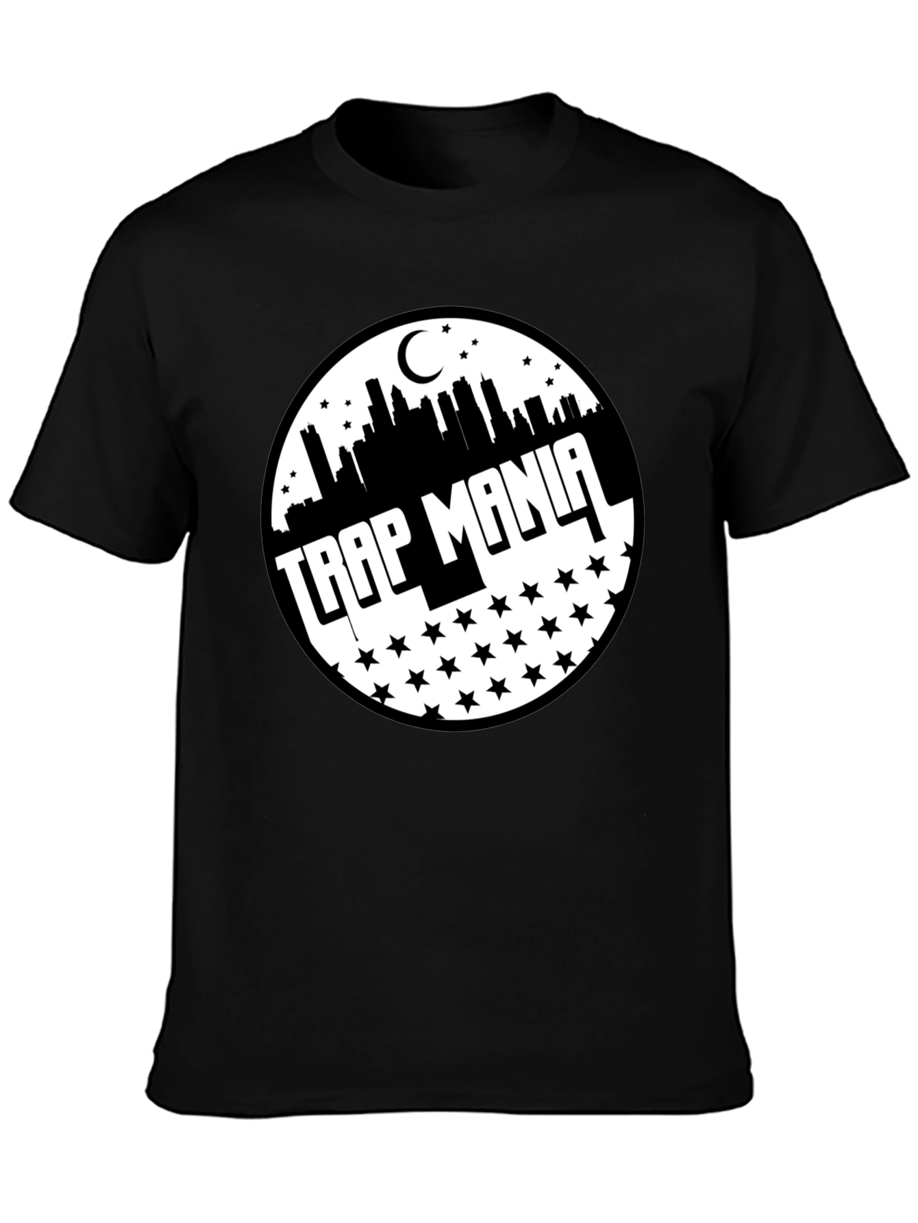 Trap Mania Graphic Tee - Cityscape Star Design