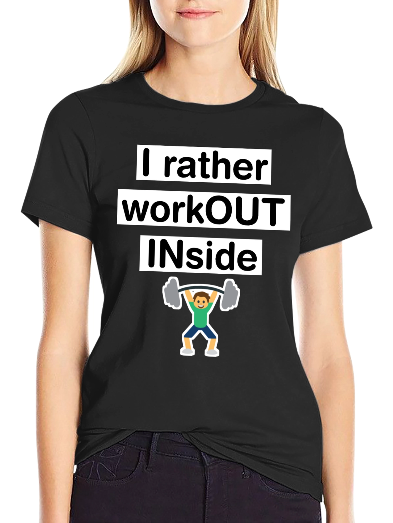 I Rather Workout Inside T-Shirt Funny Gym Tee