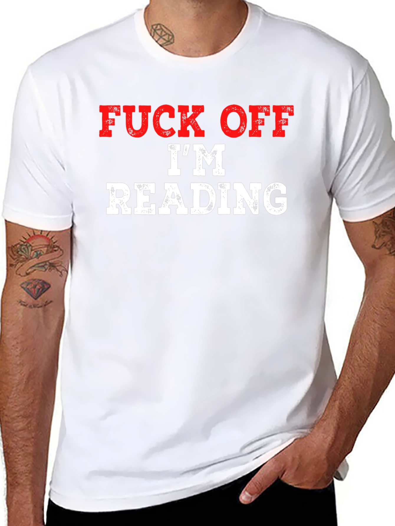 Funny Graphic Tee: Fuck Off Im Reading