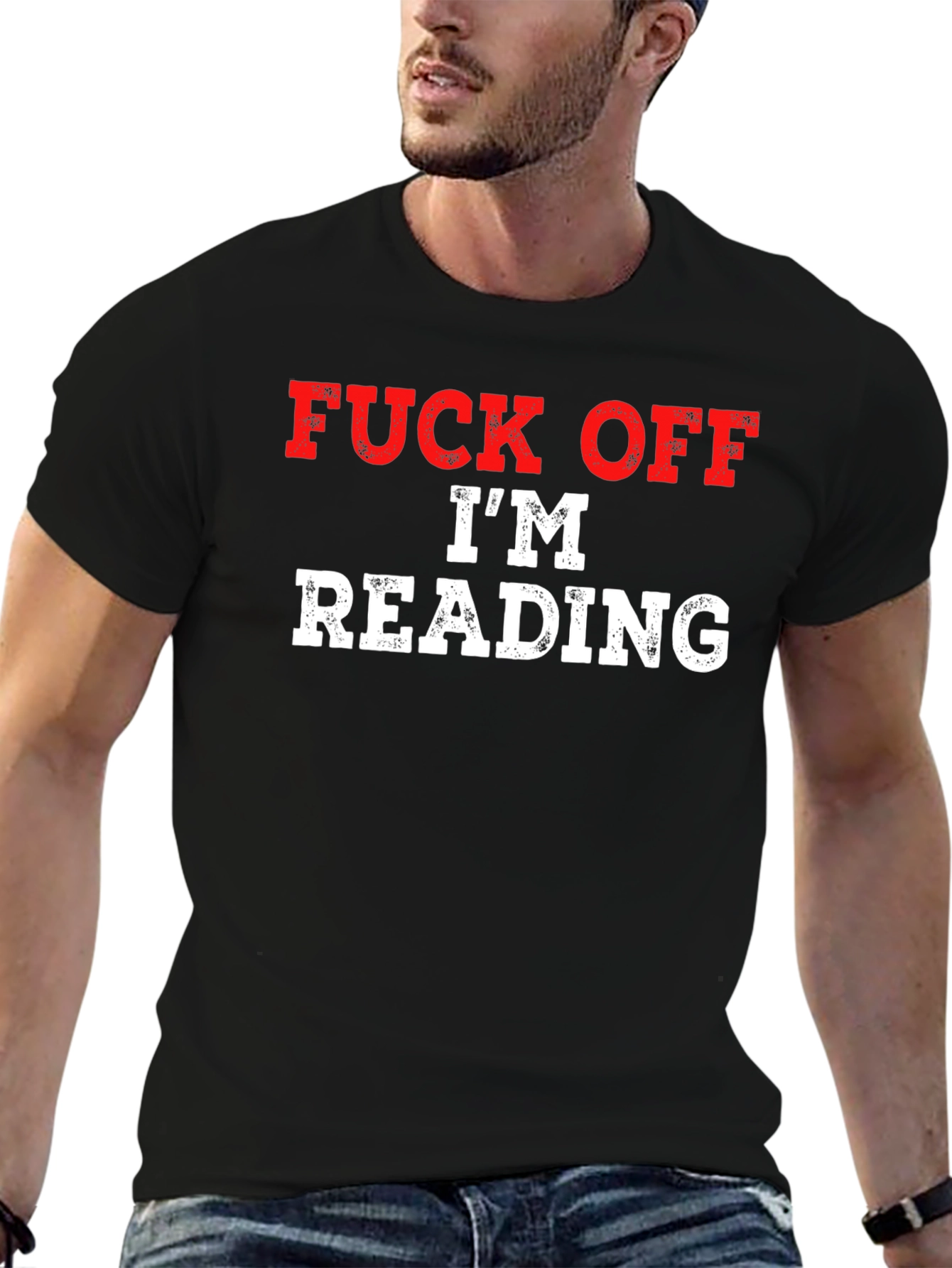Funny Graphic Tee: Fuck Off Im Reading