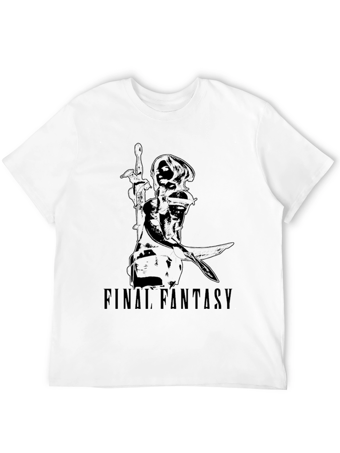 Final Fantasy Graphic Print Black T-Shirt