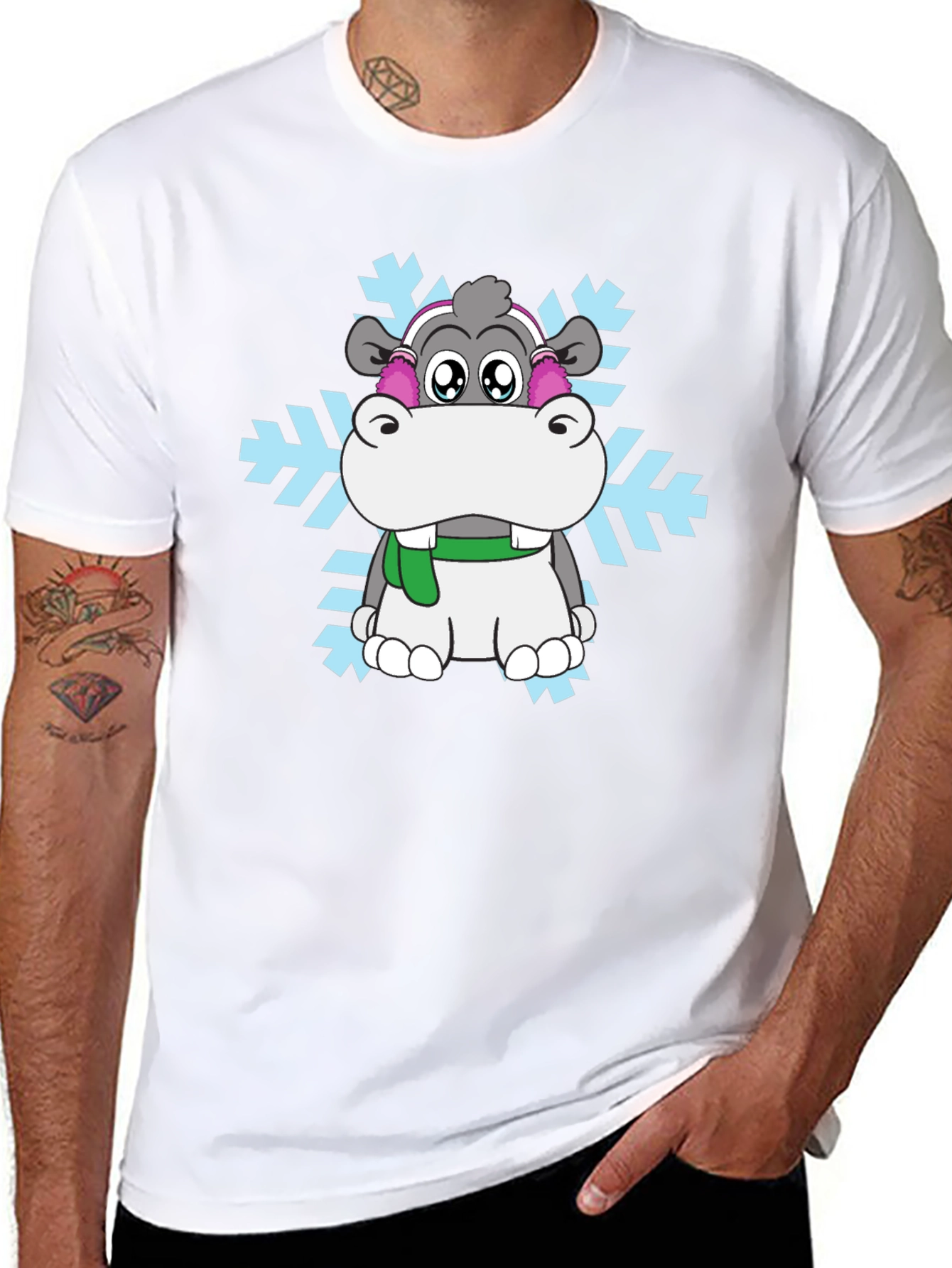 Winter Hippo T-Shirt