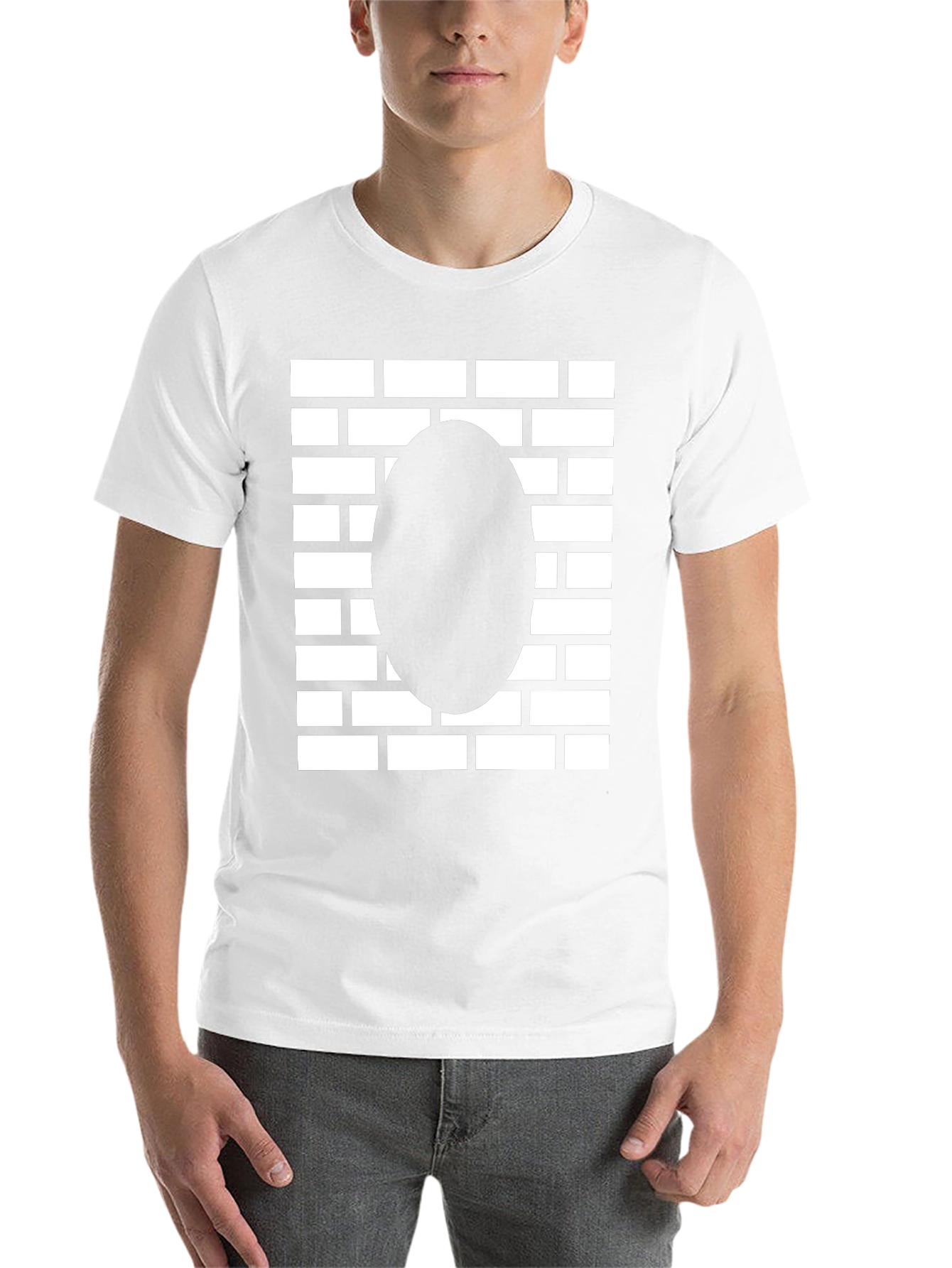 Brick Wall Oval Graphic Tee - Black