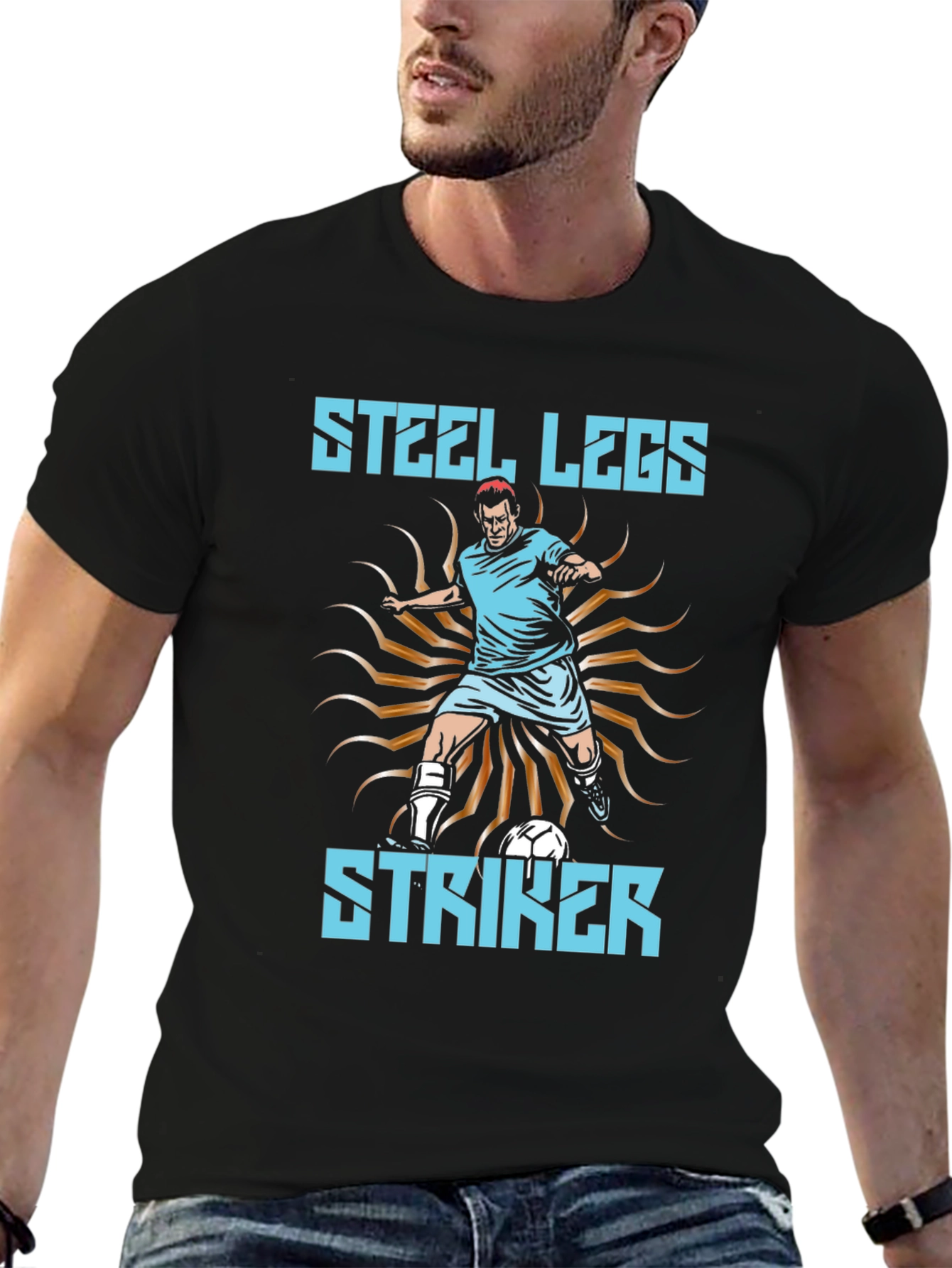 Steel Legs Striker Soccer T-Shirt