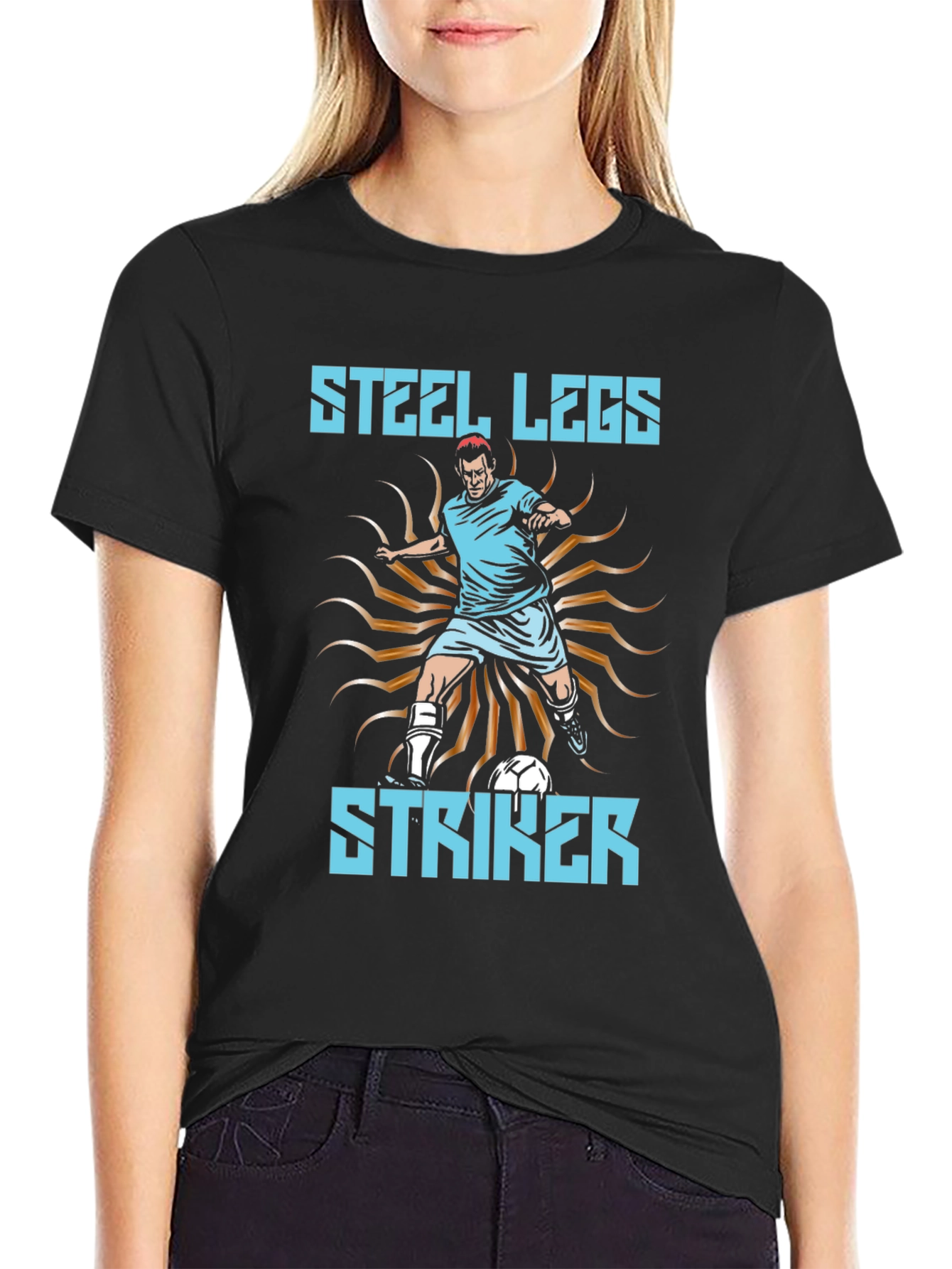 Steel Legs Striker Soccer T-Shirt