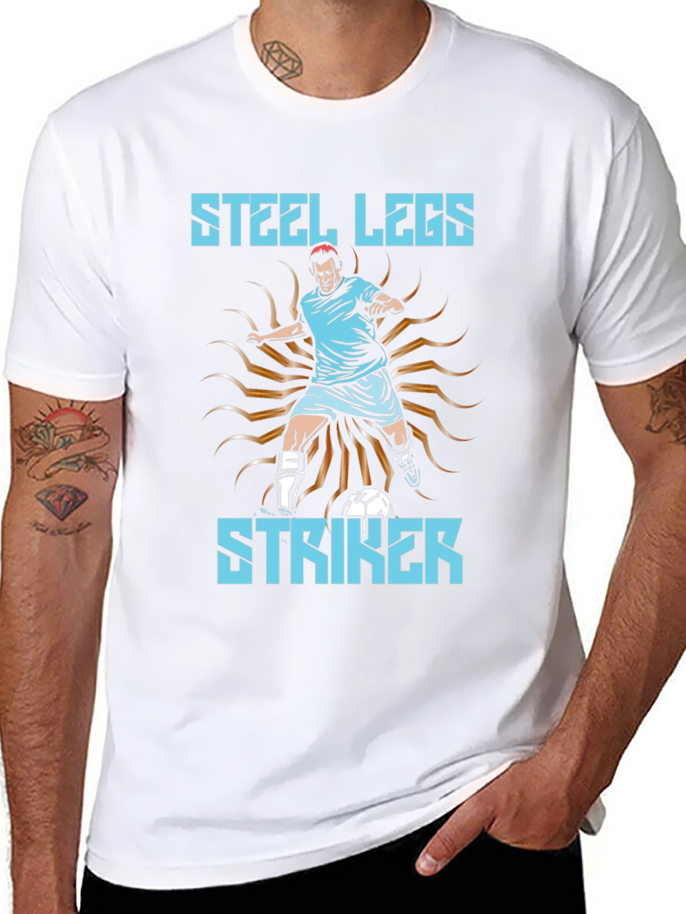 Steel Legs Striker Soccer T-Shirt