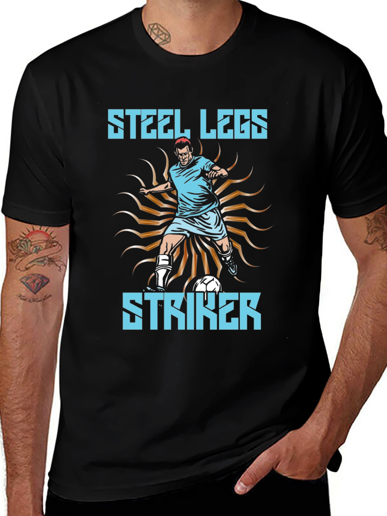 Steel Legs Striker Soccer T-Shirt