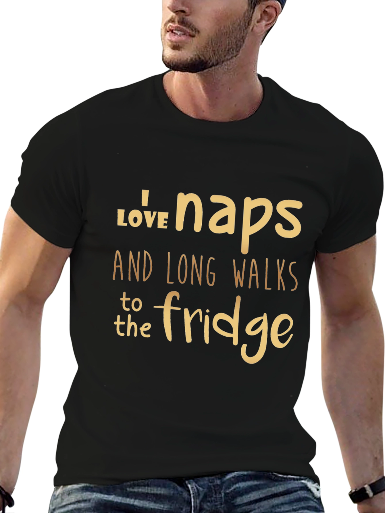 Funny Naps and Fridge Walks Graphic T-Shirt