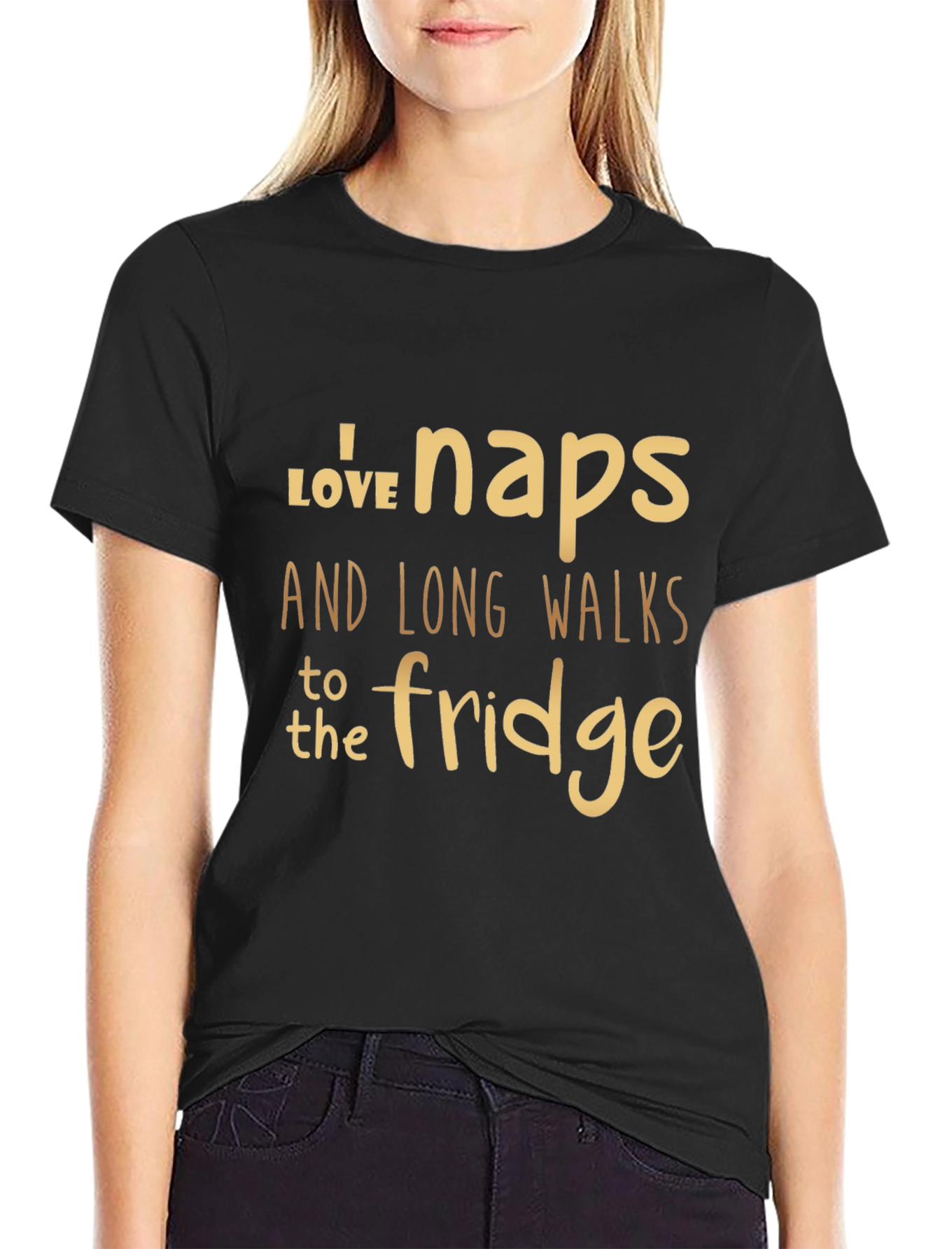Funny Naps and Fridge Walks Graphic T-Shirt