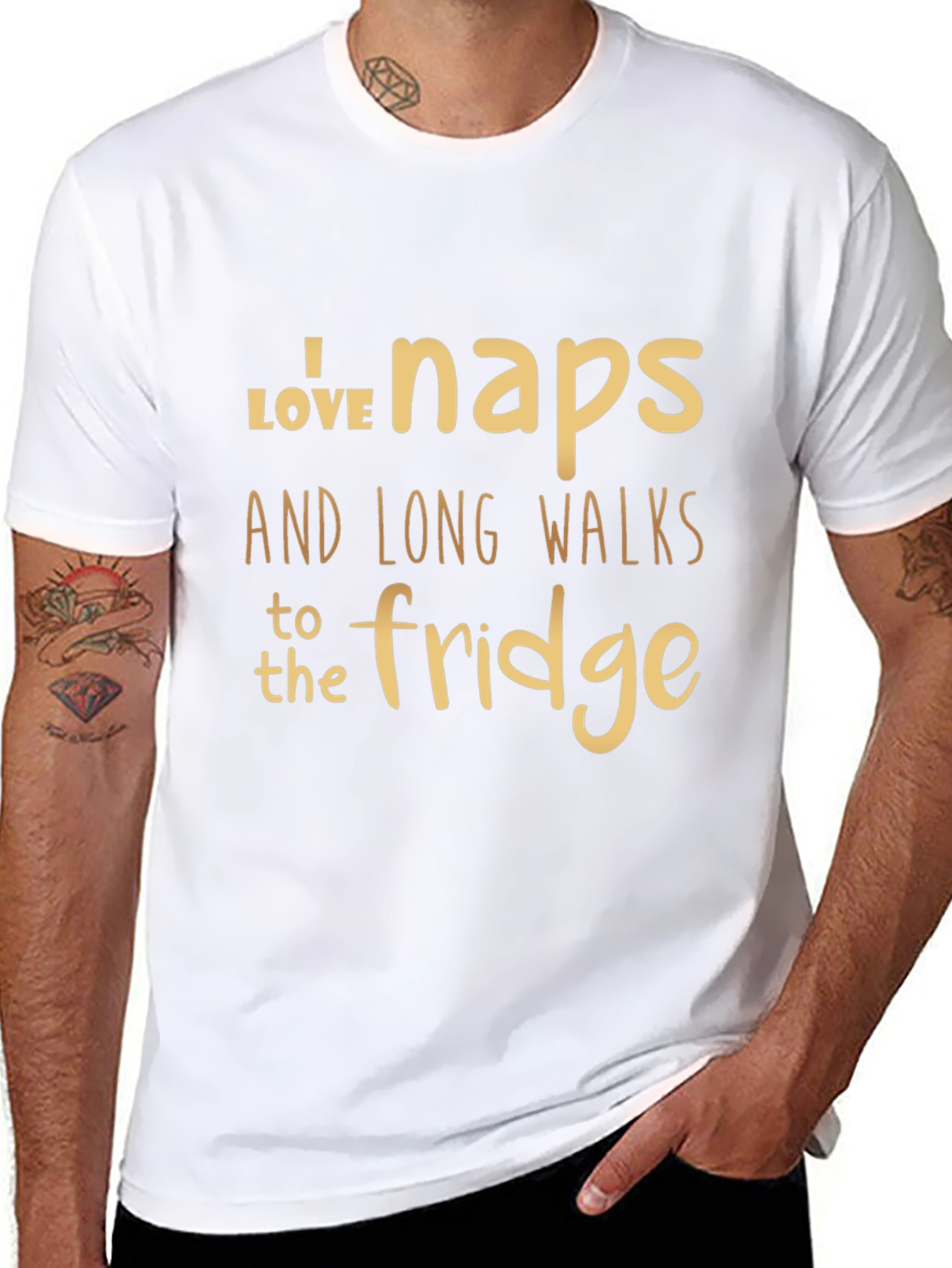 Funny Naps and Fridge Walks Graphic T-Shirt