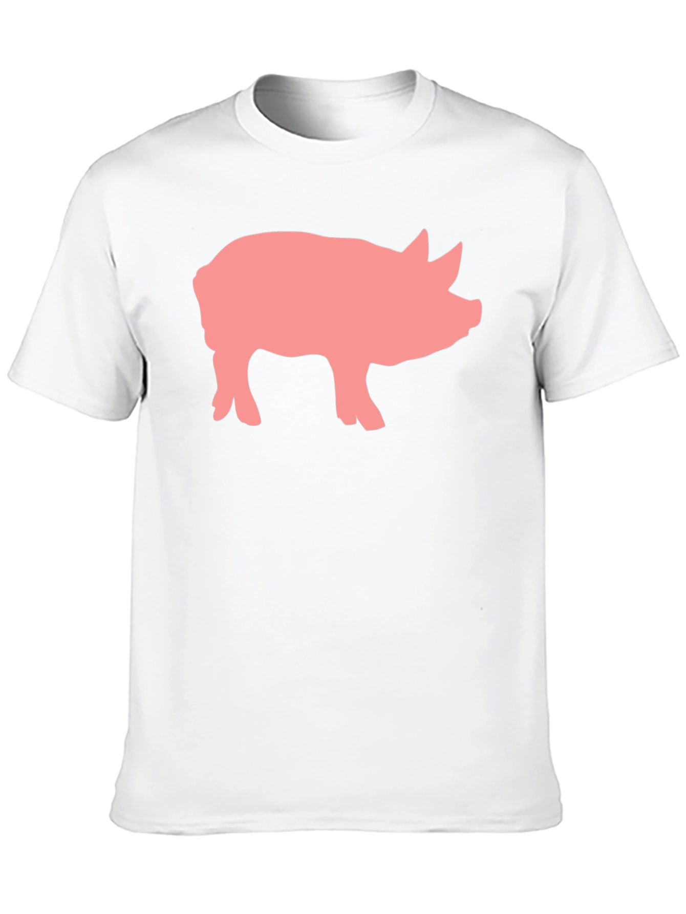 Pig Graphic Print Black Crew Neck T-Shirt