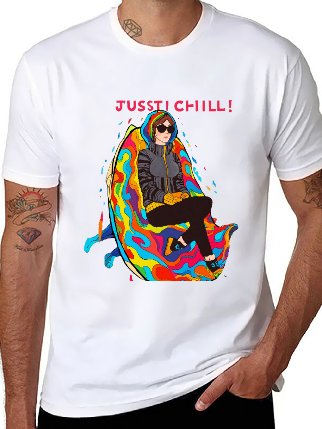 Just Chill T-Shirt - Relaxed Fit Unique Graphic Tee