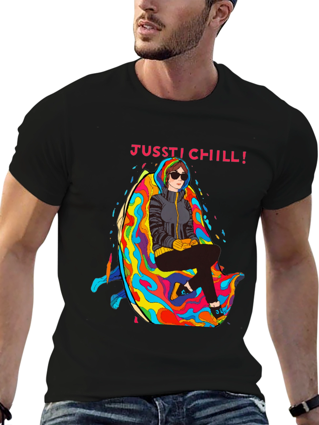 Just Chill T-Shirt - Relaxed Fit Unique Graphic Tee