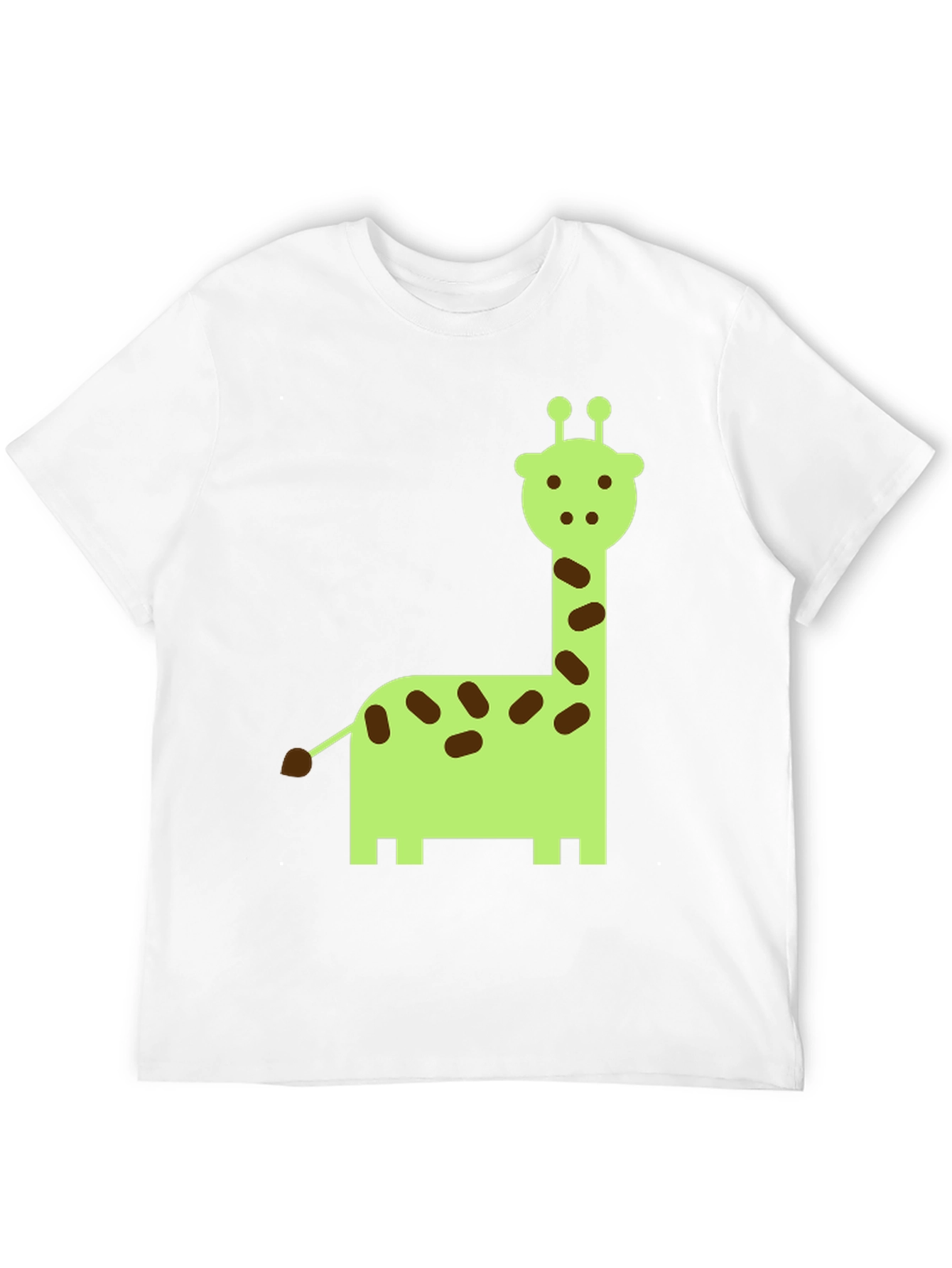 Giraffe Graphic Print Crew Neck T-Shirt