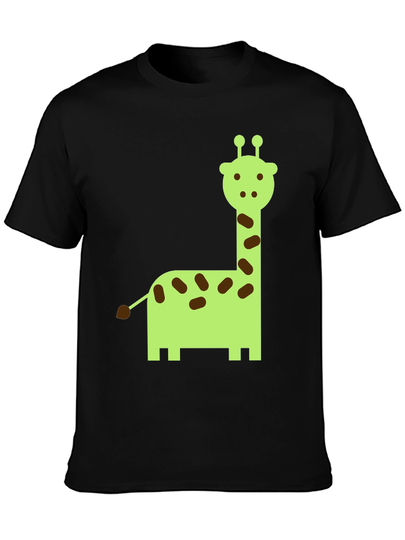 Giraffe Graphic Print Crew Neck T-Shirt