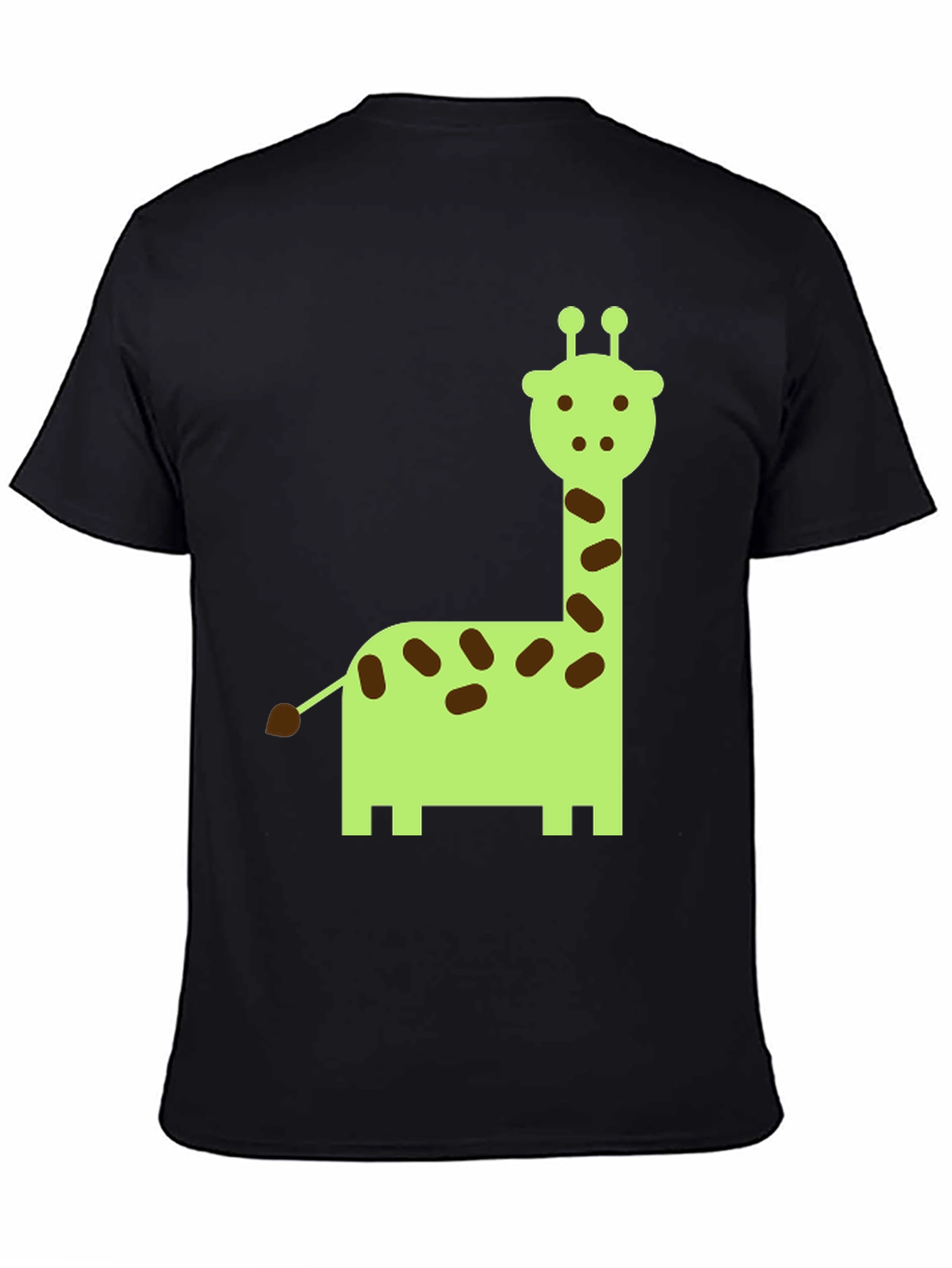 Giraffe Graphic Print Crew Neck T-Shirt