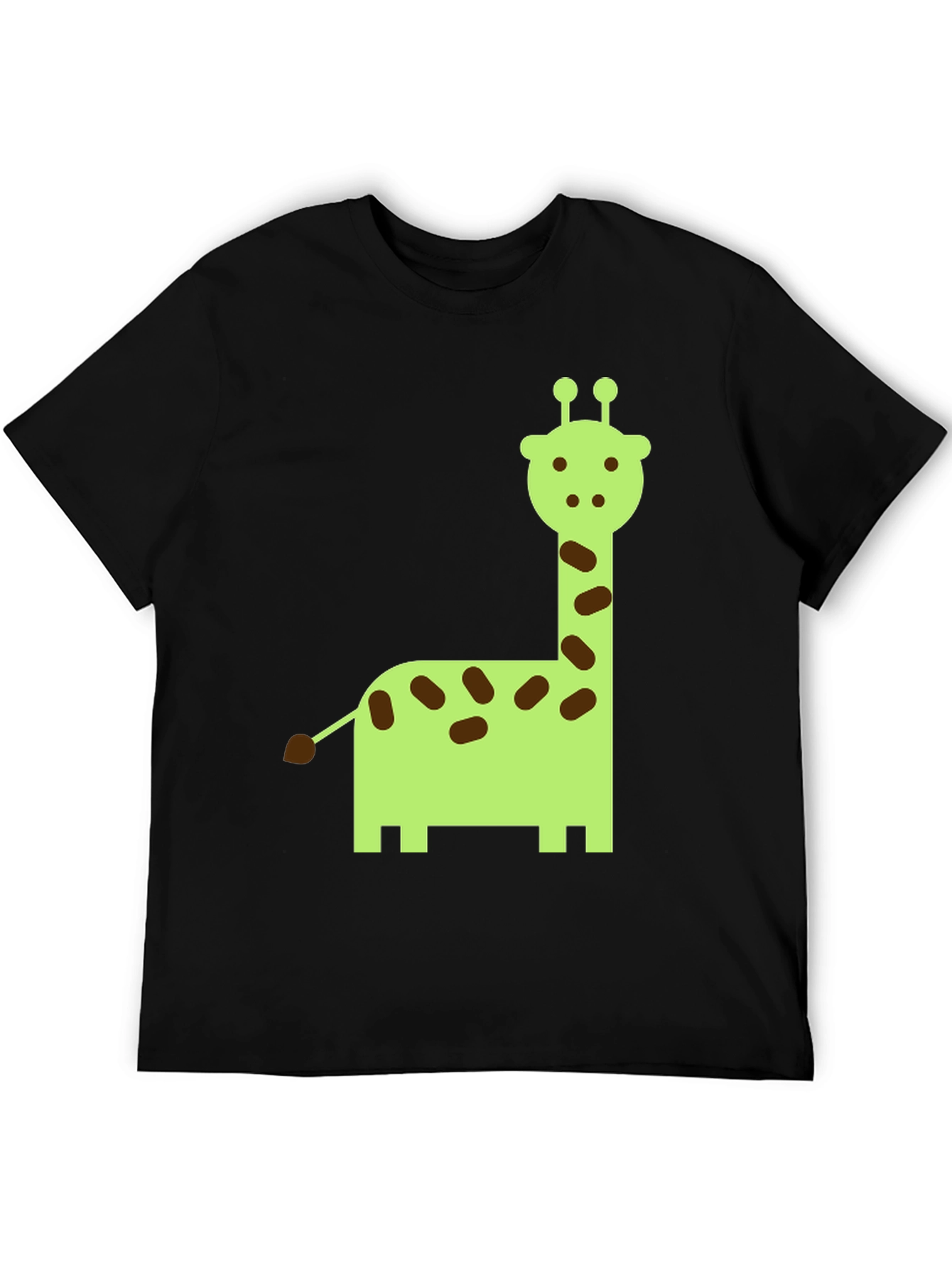 Giraffe Graphic Print Crew Neck T-Shirt