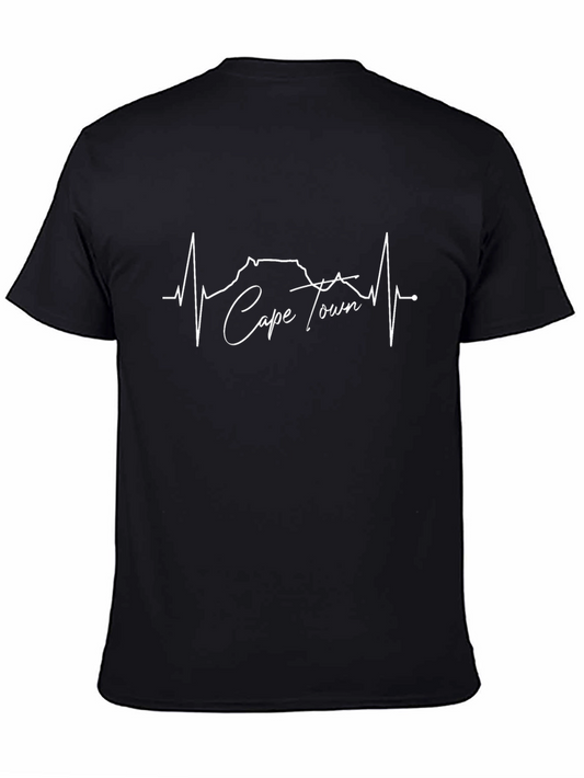 Cape Town Heartbeat T-Shirt - Black