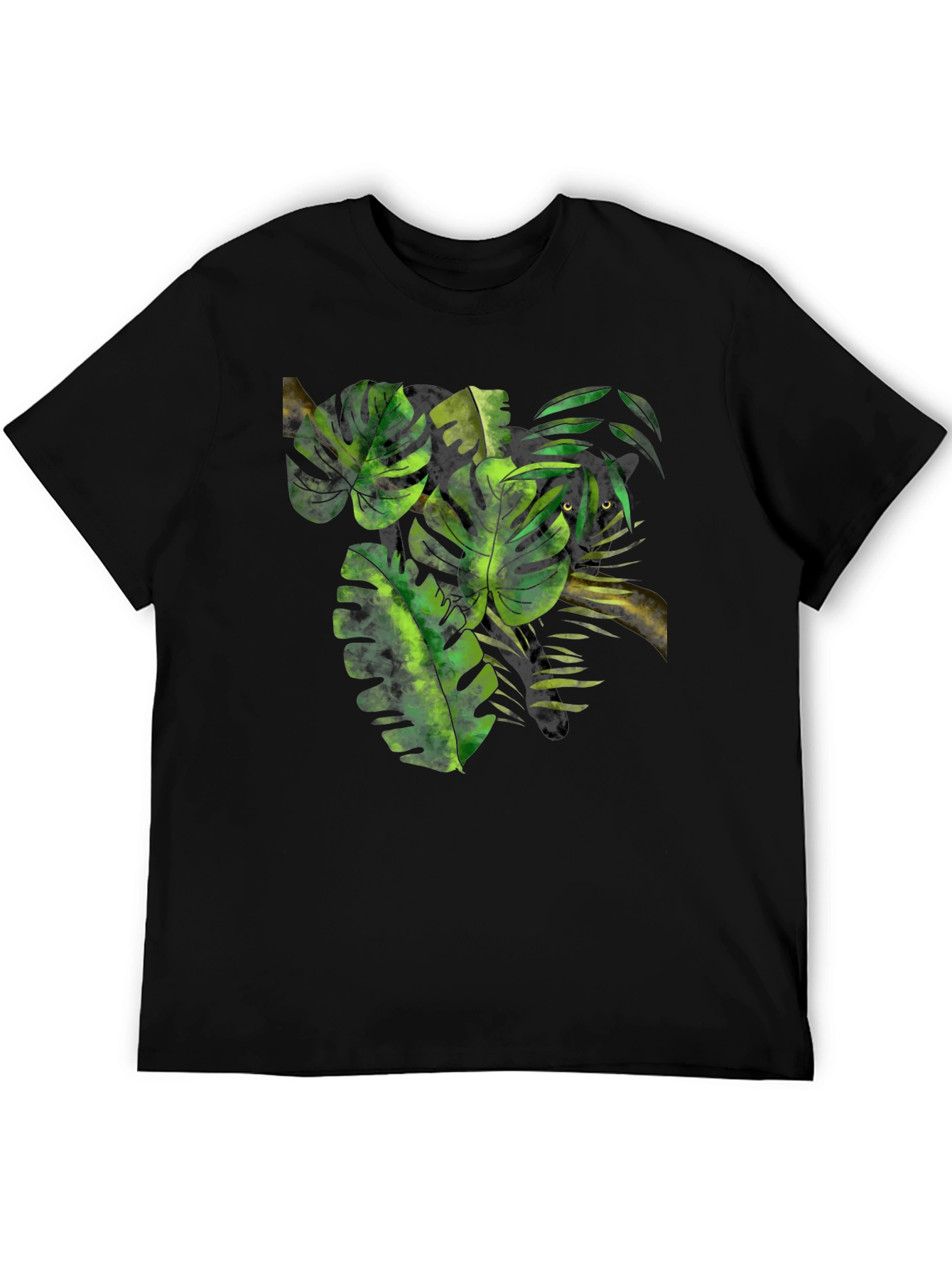 Jungle Vibes Graphic Tee - Tropical Leaf Design