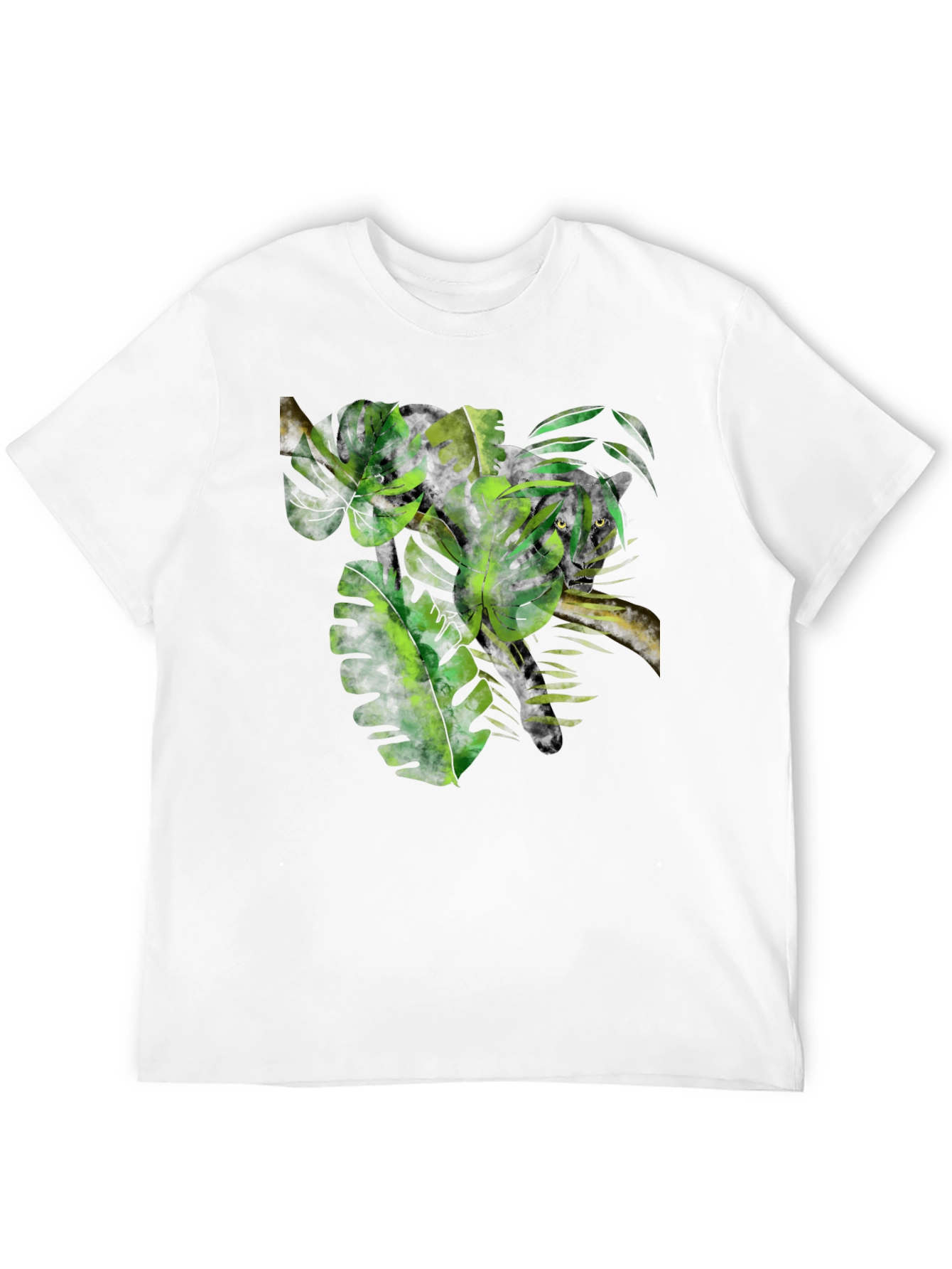 Jungle Vibes Graphic Tee - Tropical Leaf Design