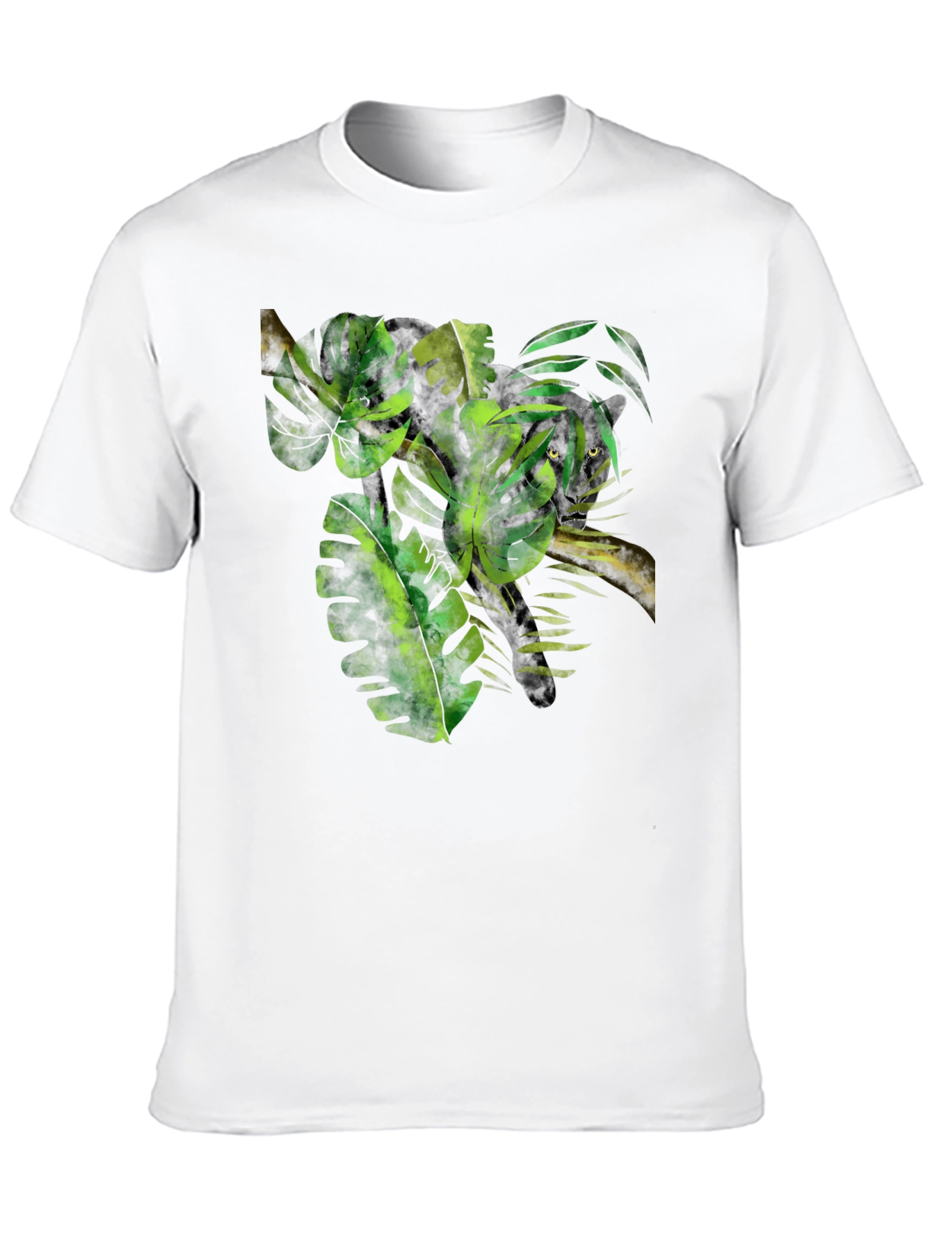 Jungle Vibes Graphic Tee - Tropical Leaf Design