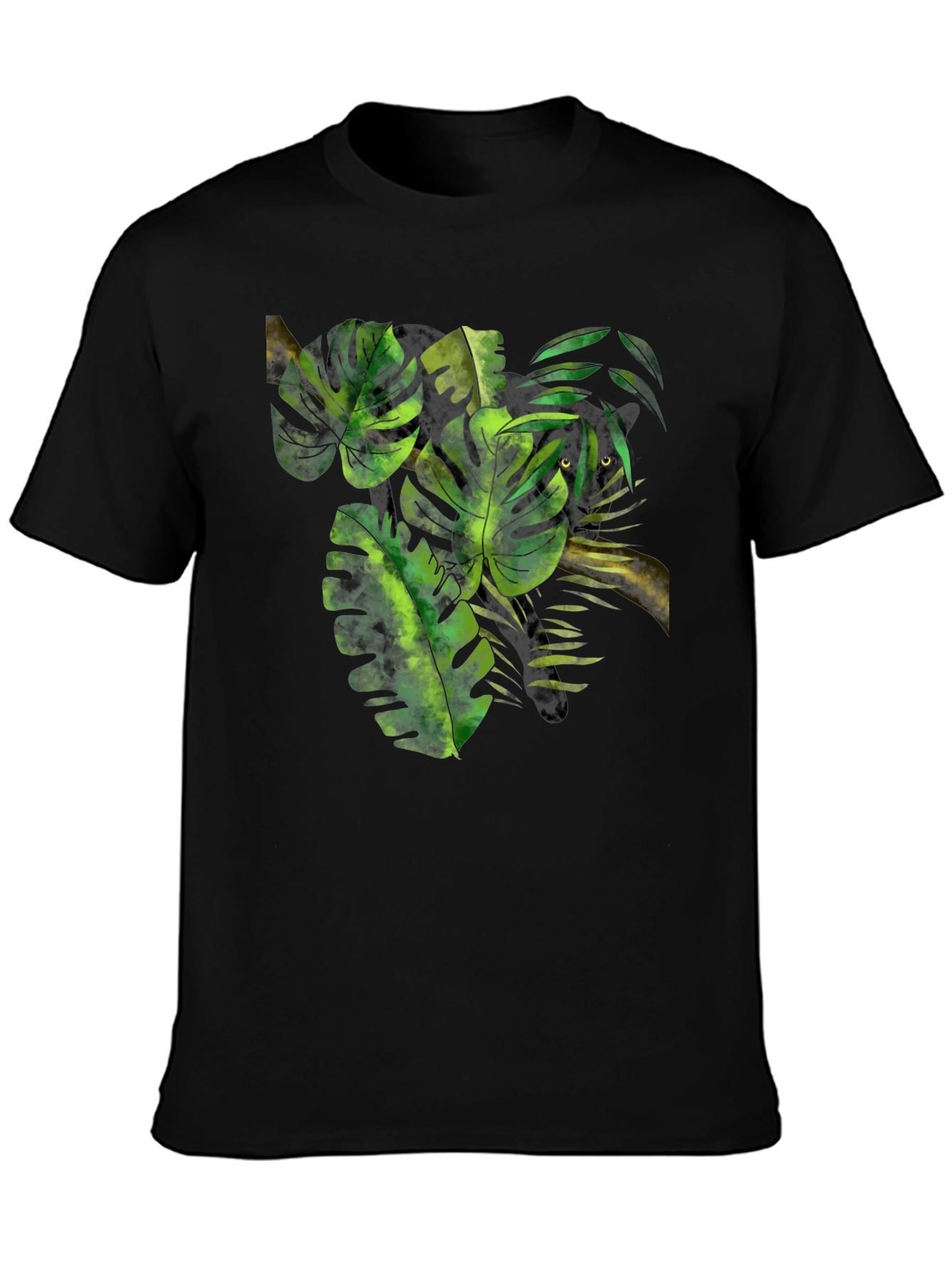 Jungle Vibes Graphic Tee - Tropical Leaf Design