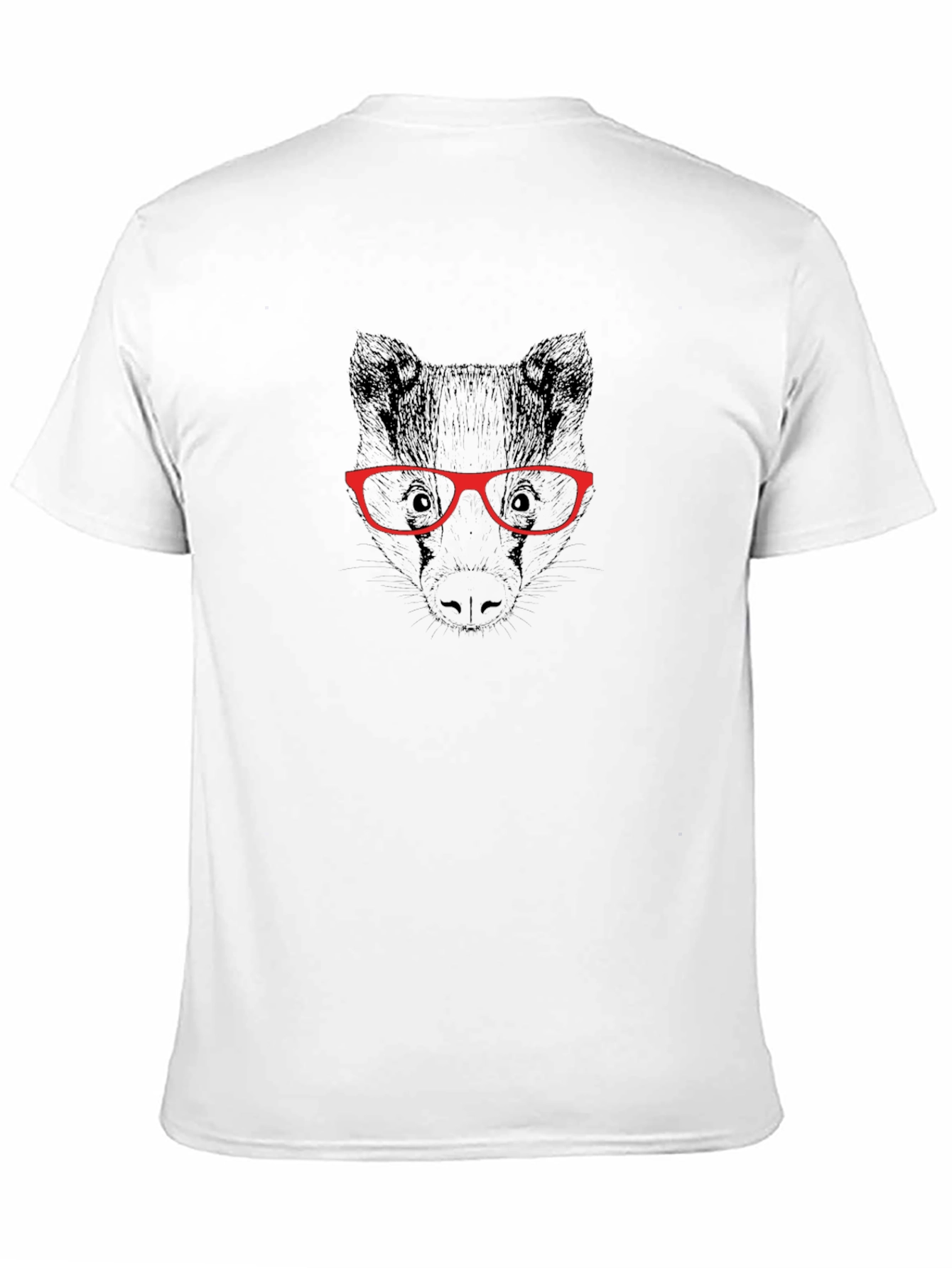 Cool Badger with Glasses Graphic T-Shirt