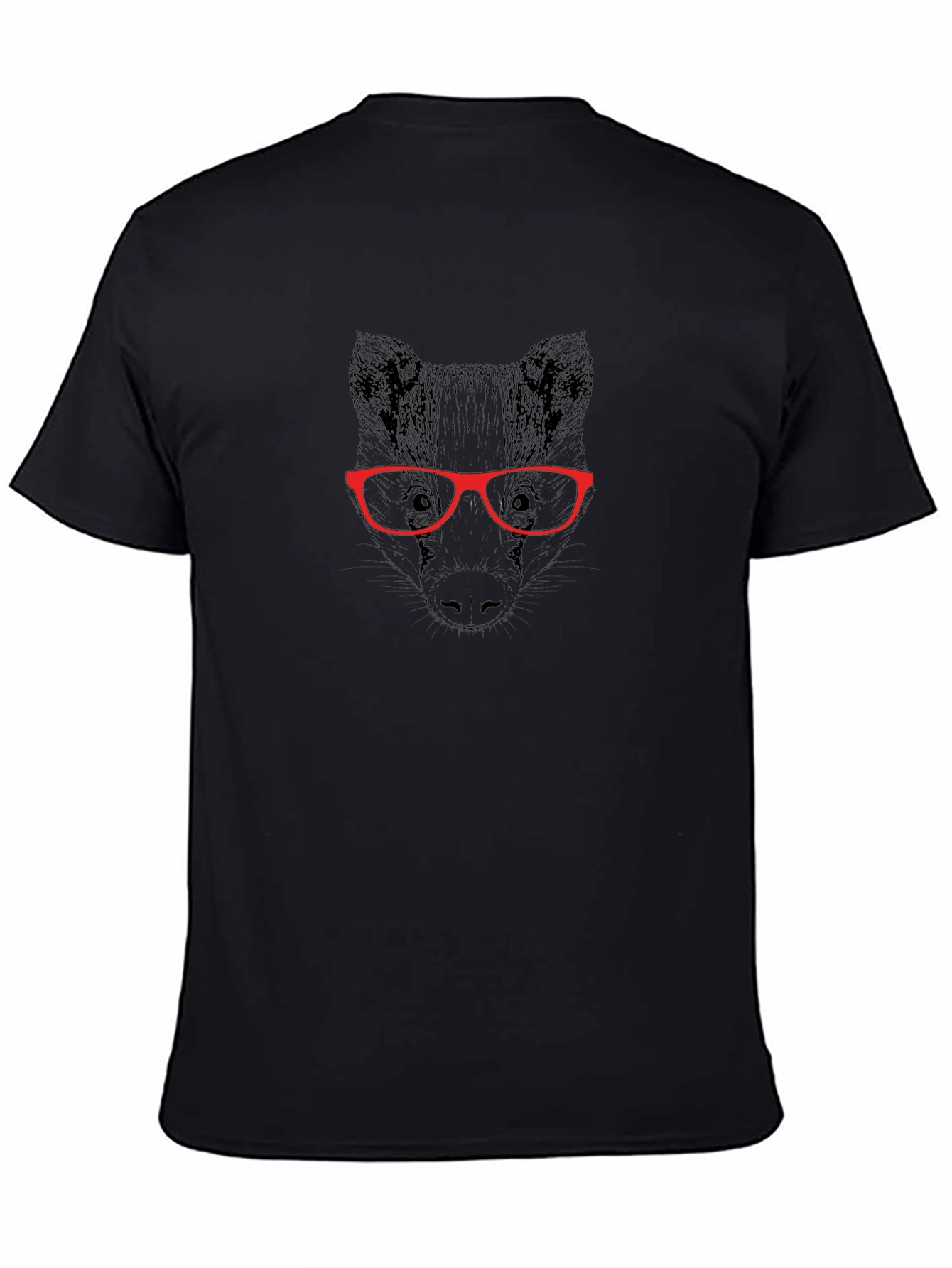Cool Badger with Glasses Graphic T-Shirt