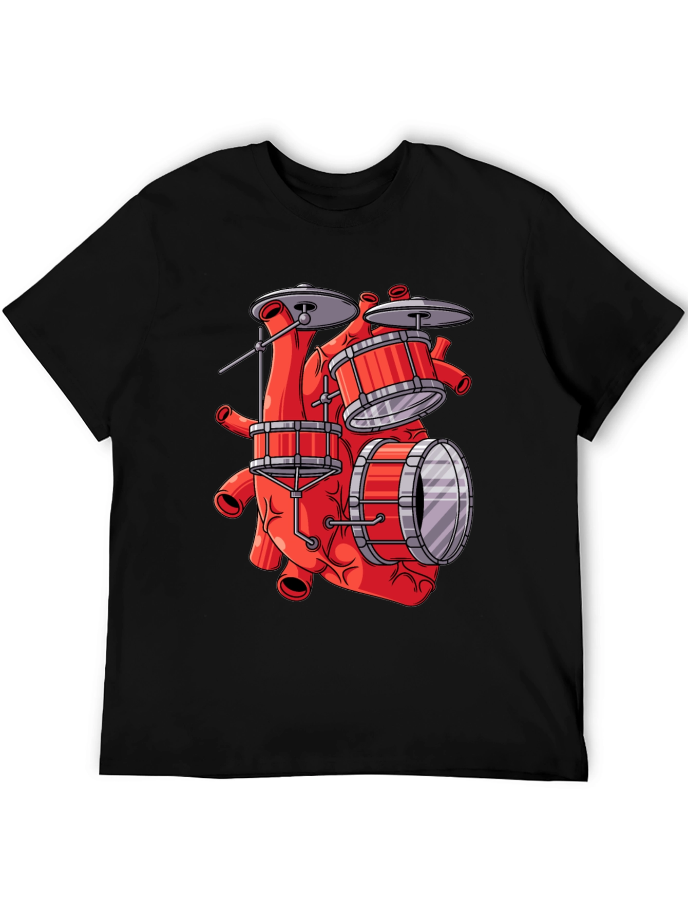 Anatomical Heart Drum Set T-Shirt