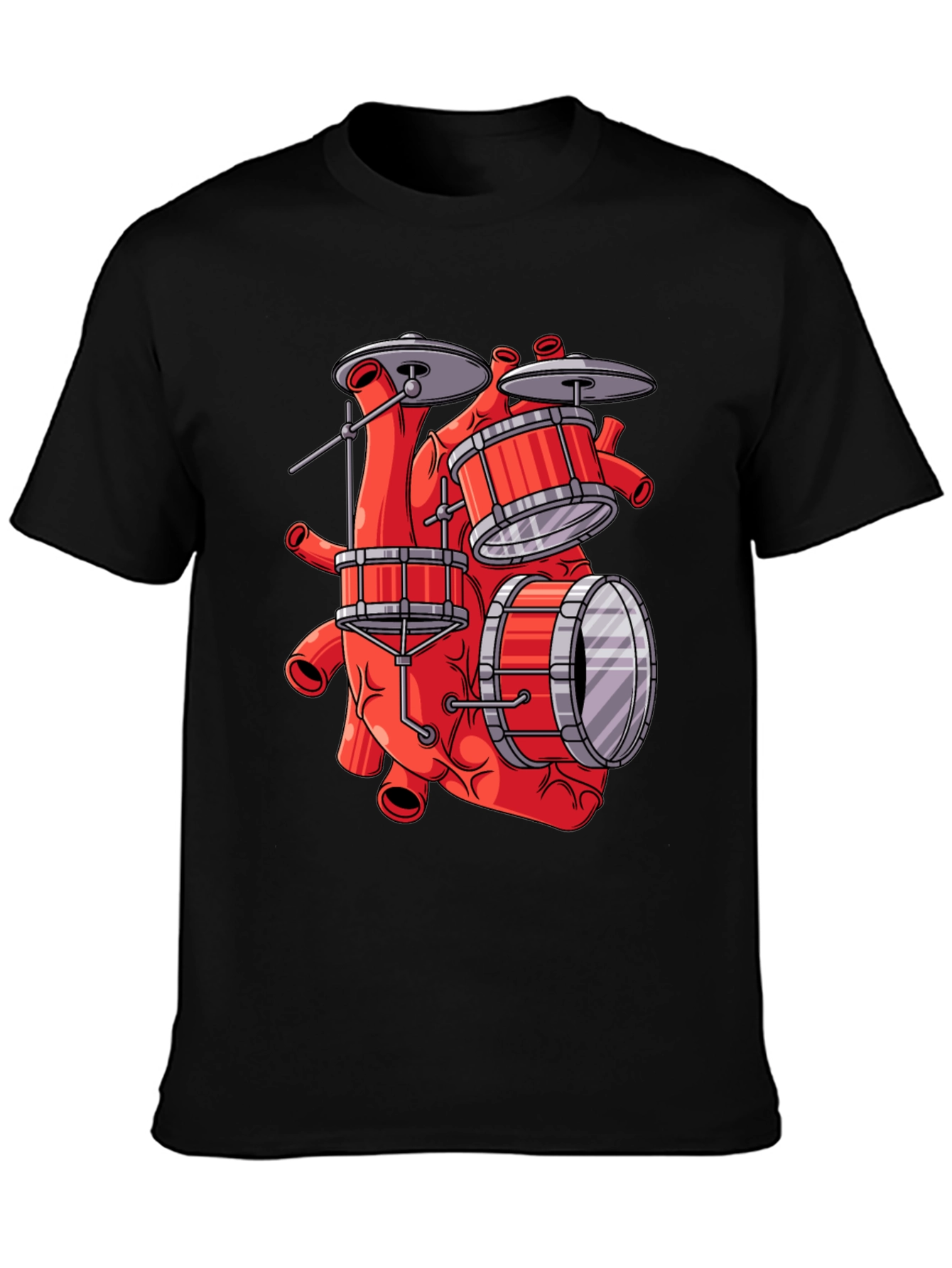 Anatomical Heart Drum Set T-Shirt