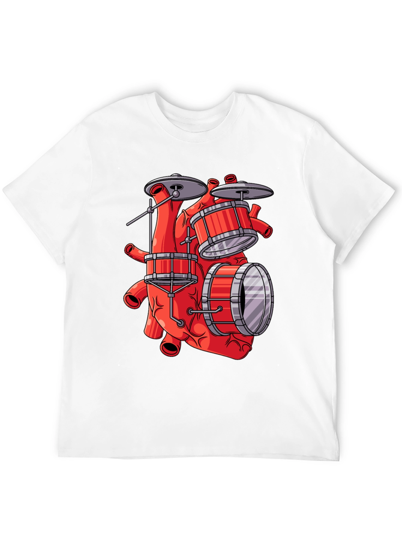 Anatomical Heart Drum Set T-Shirt