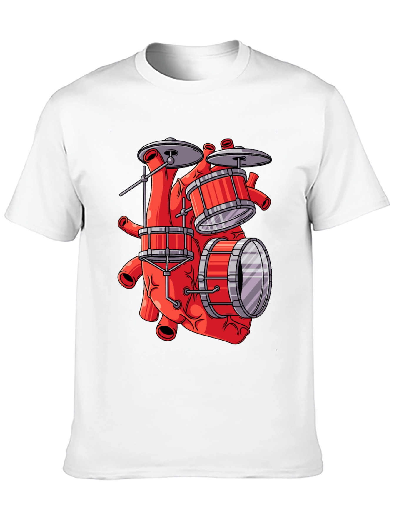 Anatomical Heart Drum Set T-Shirt