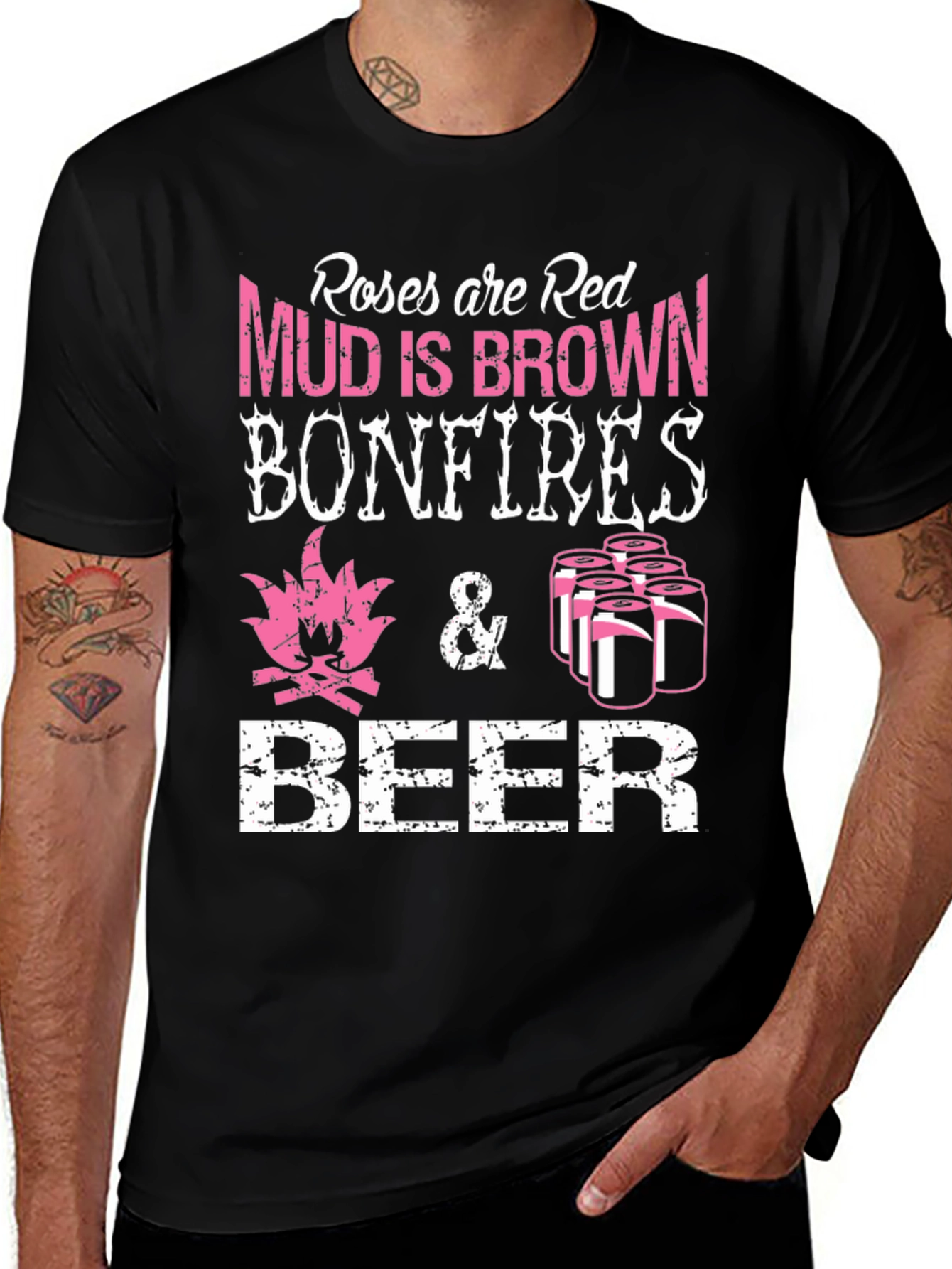 Roses are Red Bonfires Beer T-Shirt