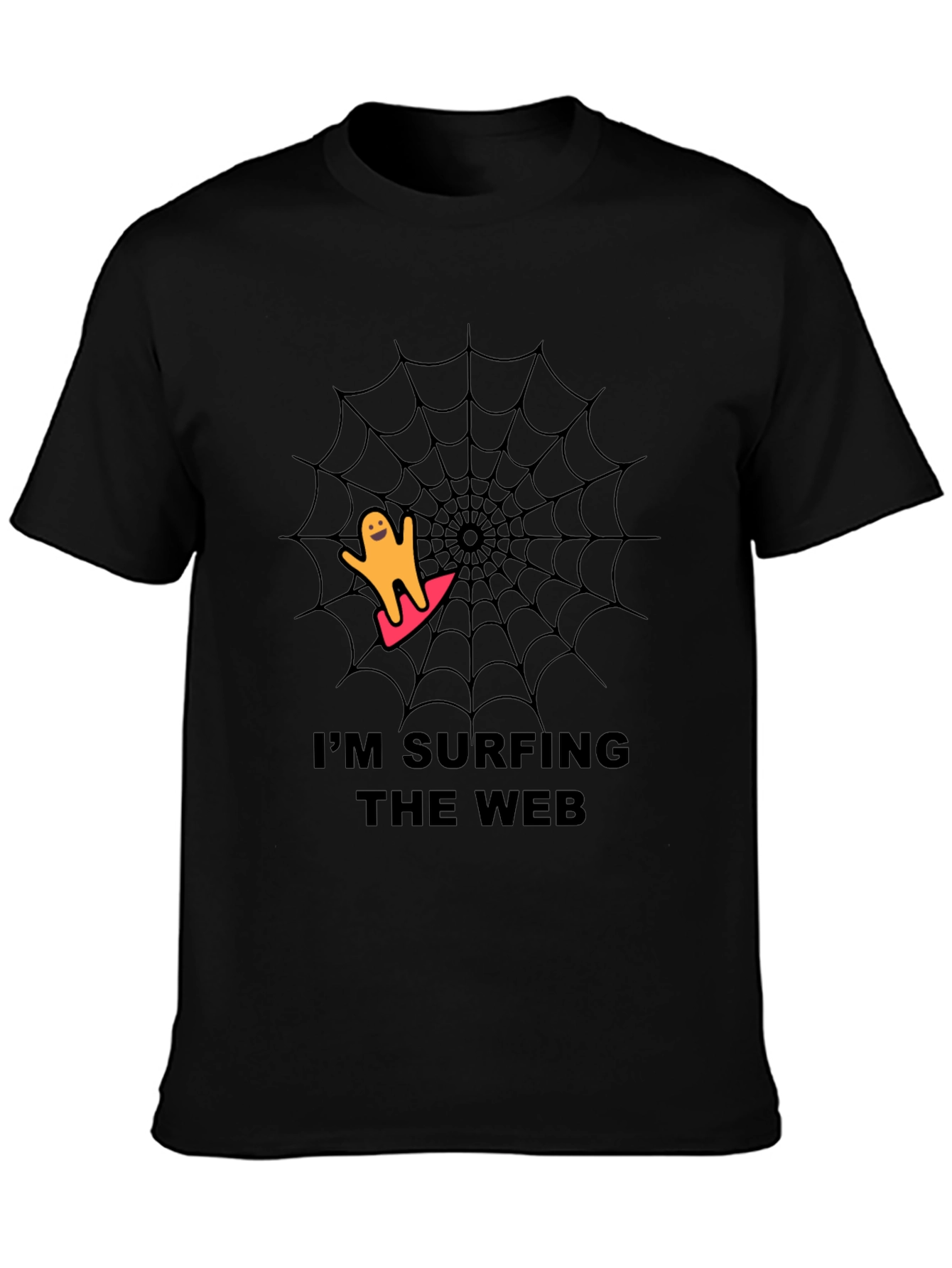 Im Surfing the Web Black T-Shirt