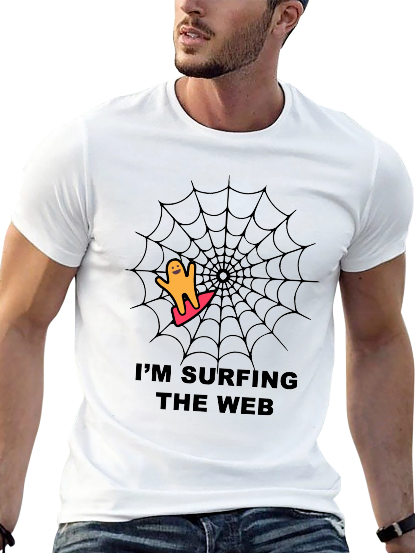 Im Surfing the Web Black T-Shirt
