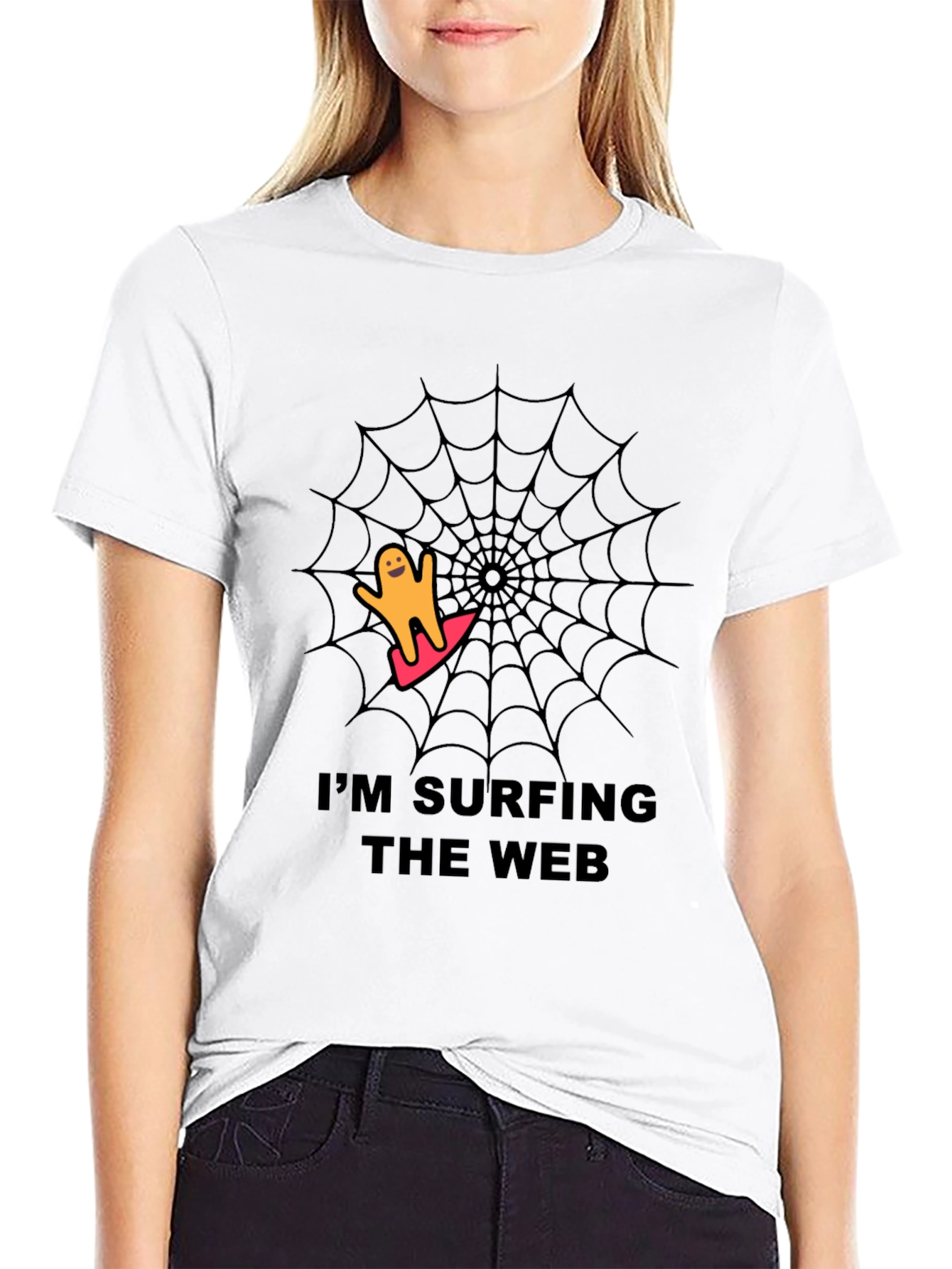 Im Surfing the Web Black T-Shirt