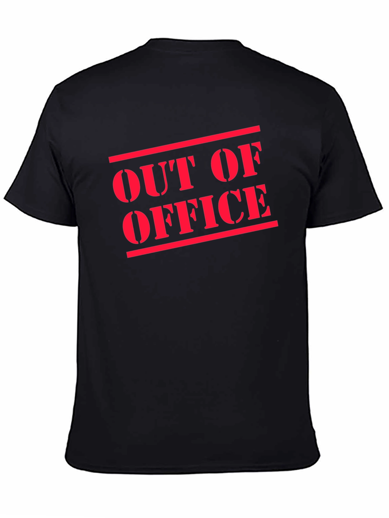 Out of Office T-Shirt - Black Cotton Casual Tee