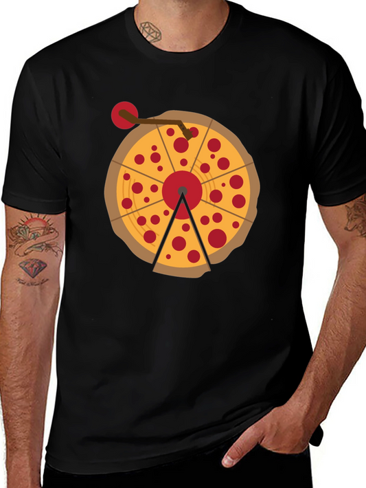 Pizza Turntable Graphic Tee - DJ Foodie T-Shirt