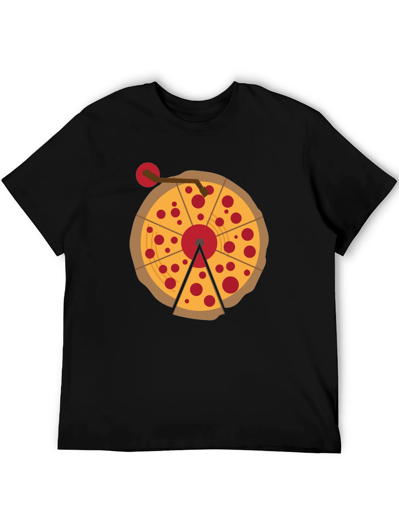 Pizza Turntable Graphic Tee - DJ Foodie T-Shirt