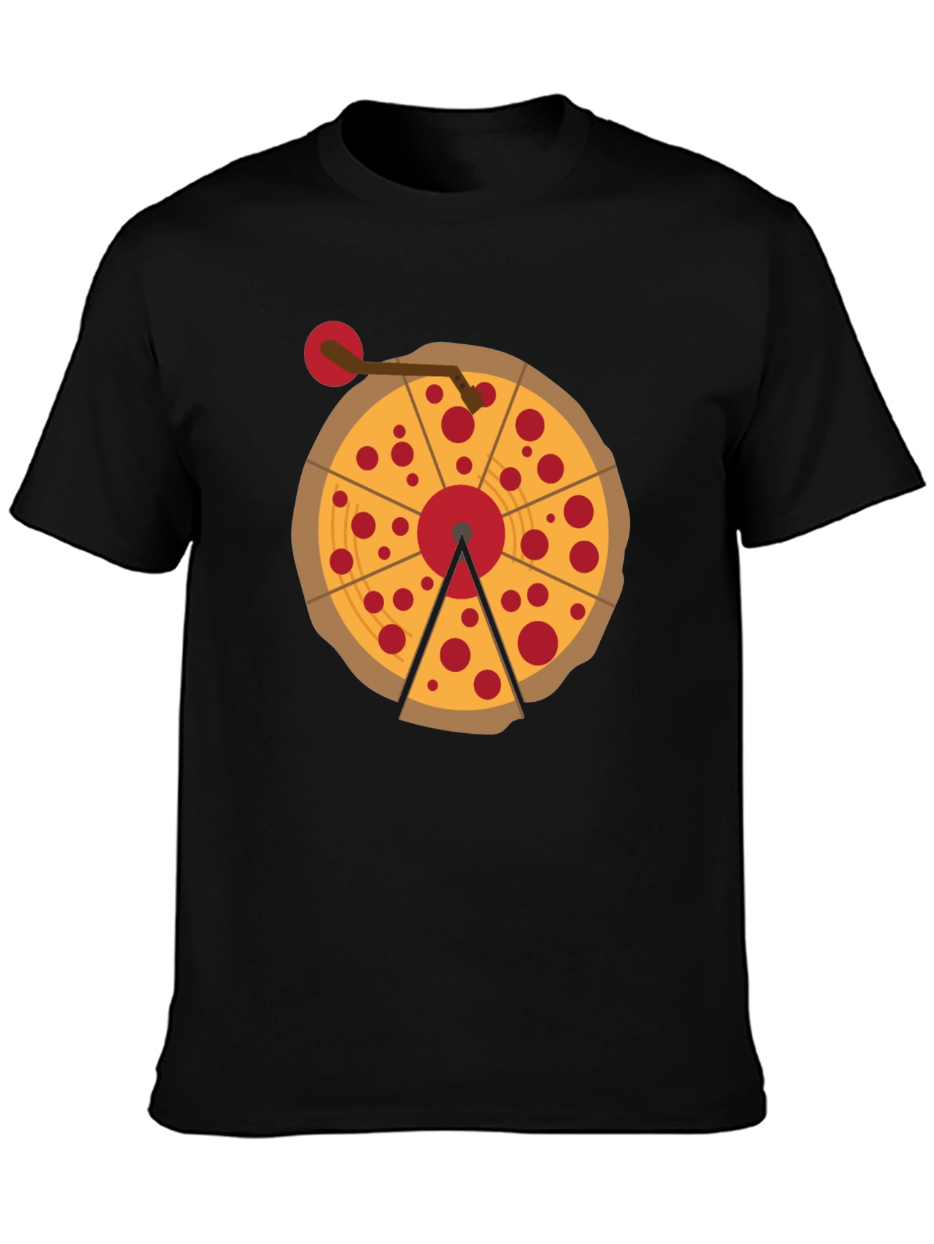 Pizza Turntable Graphic Tee - DJ Foodie T-Shirt