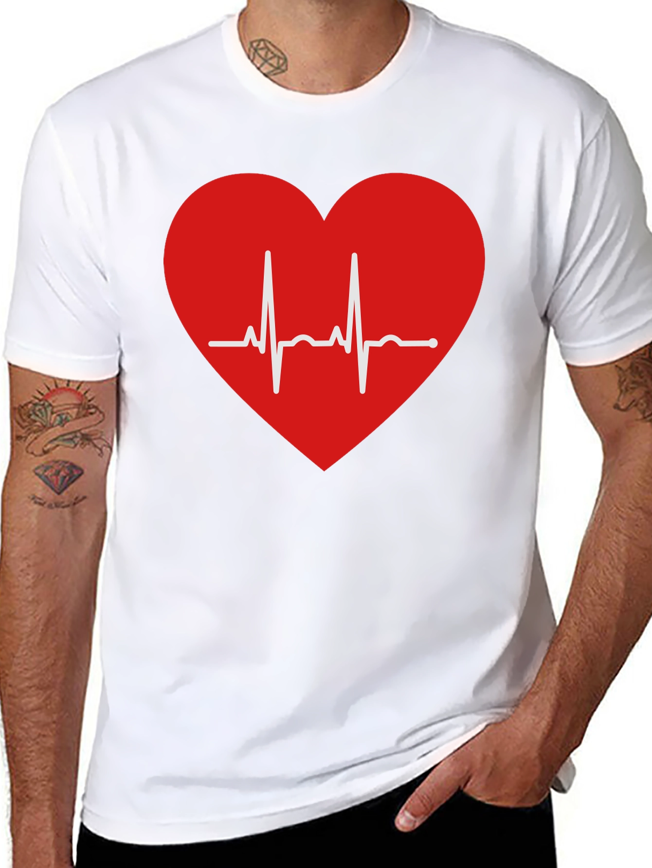 Heartbeat Graphic Tee - Stylish & Comfortable