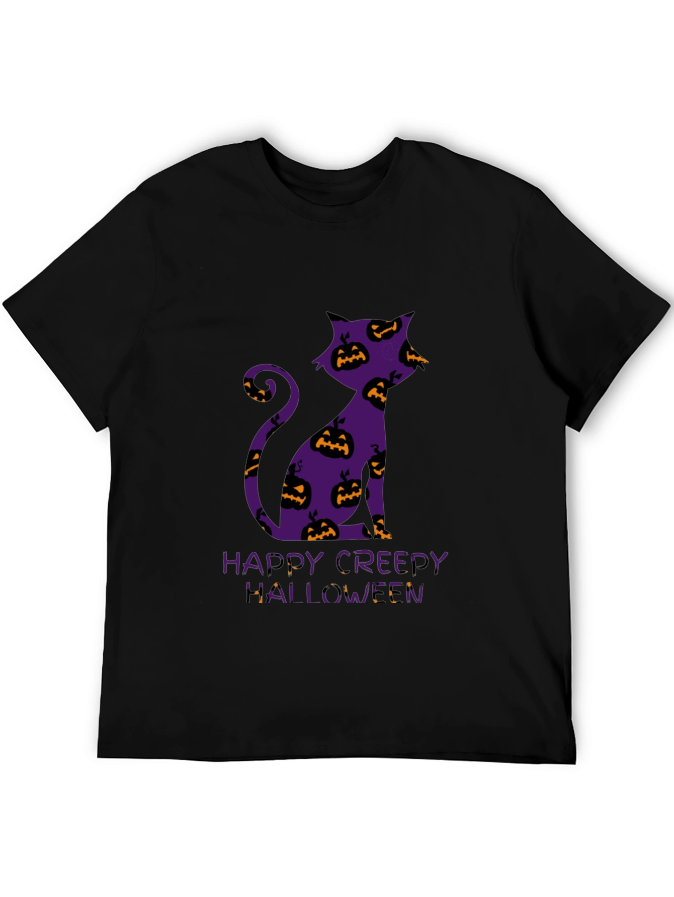 Halloween Cat T-Shirt - Happy Creepy Halloween