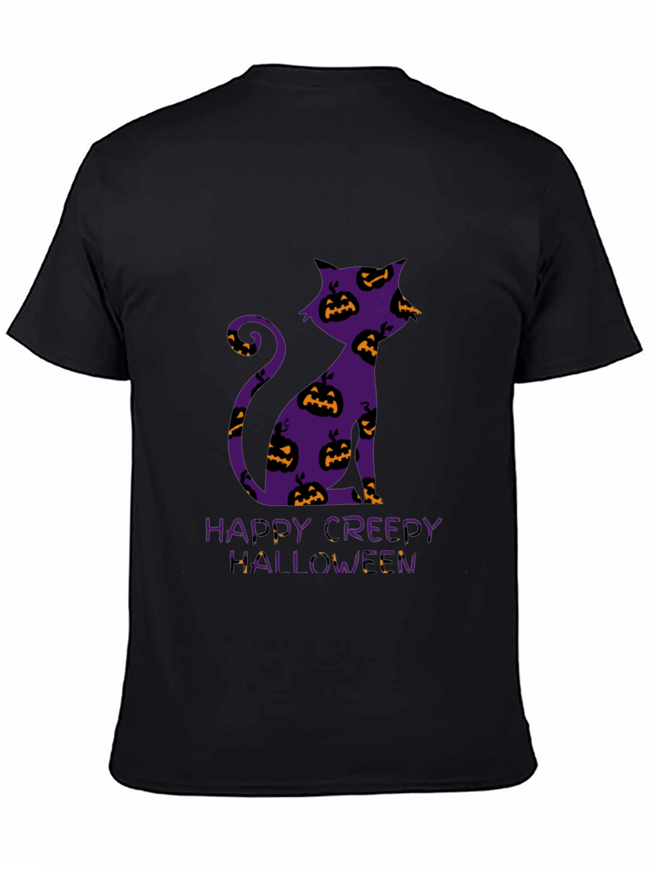 Halloween Cat T-Shirt - Happy Creepy Halloween