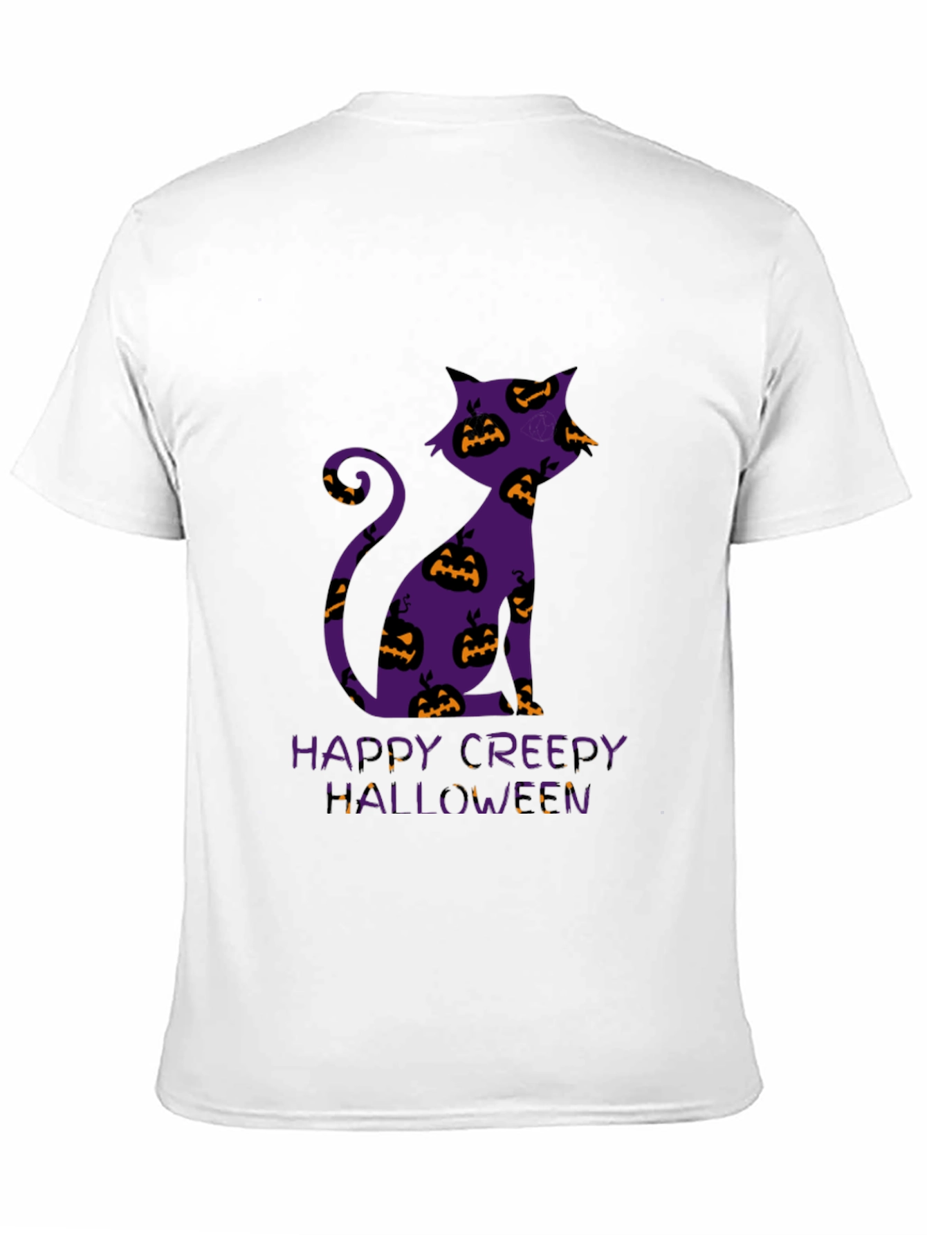 Halloween Cat T-Shirt - Happy Creepy Halloween