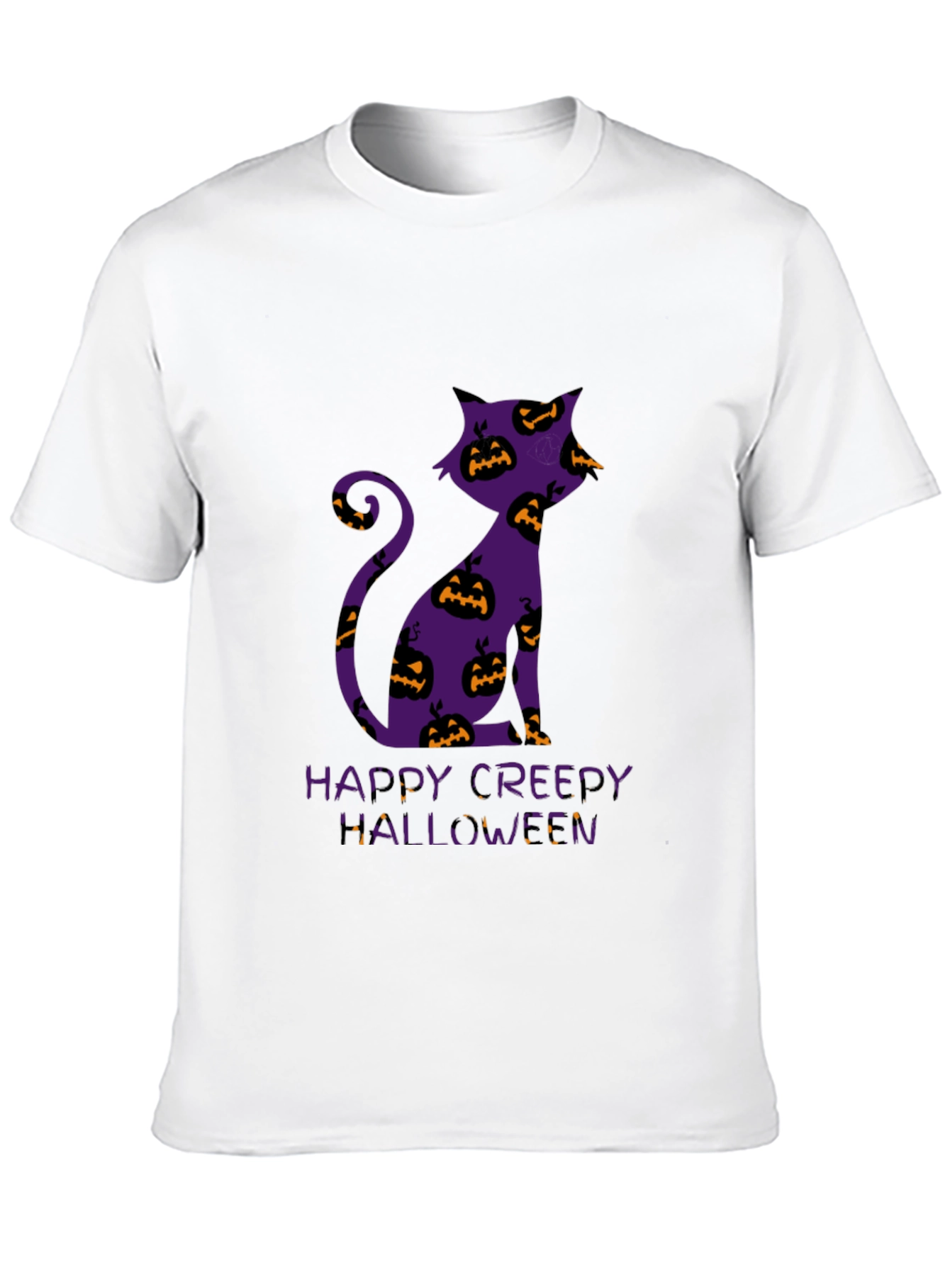 Halloween Cat T-Shirt - Happy Creepy Halloween