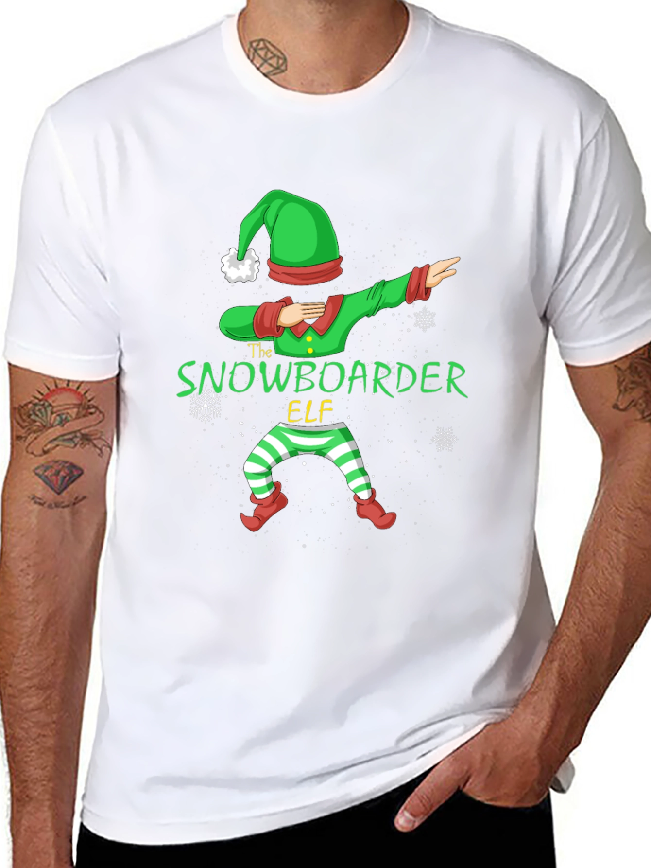 The Snowboarder Elf Graphic T-Shirt